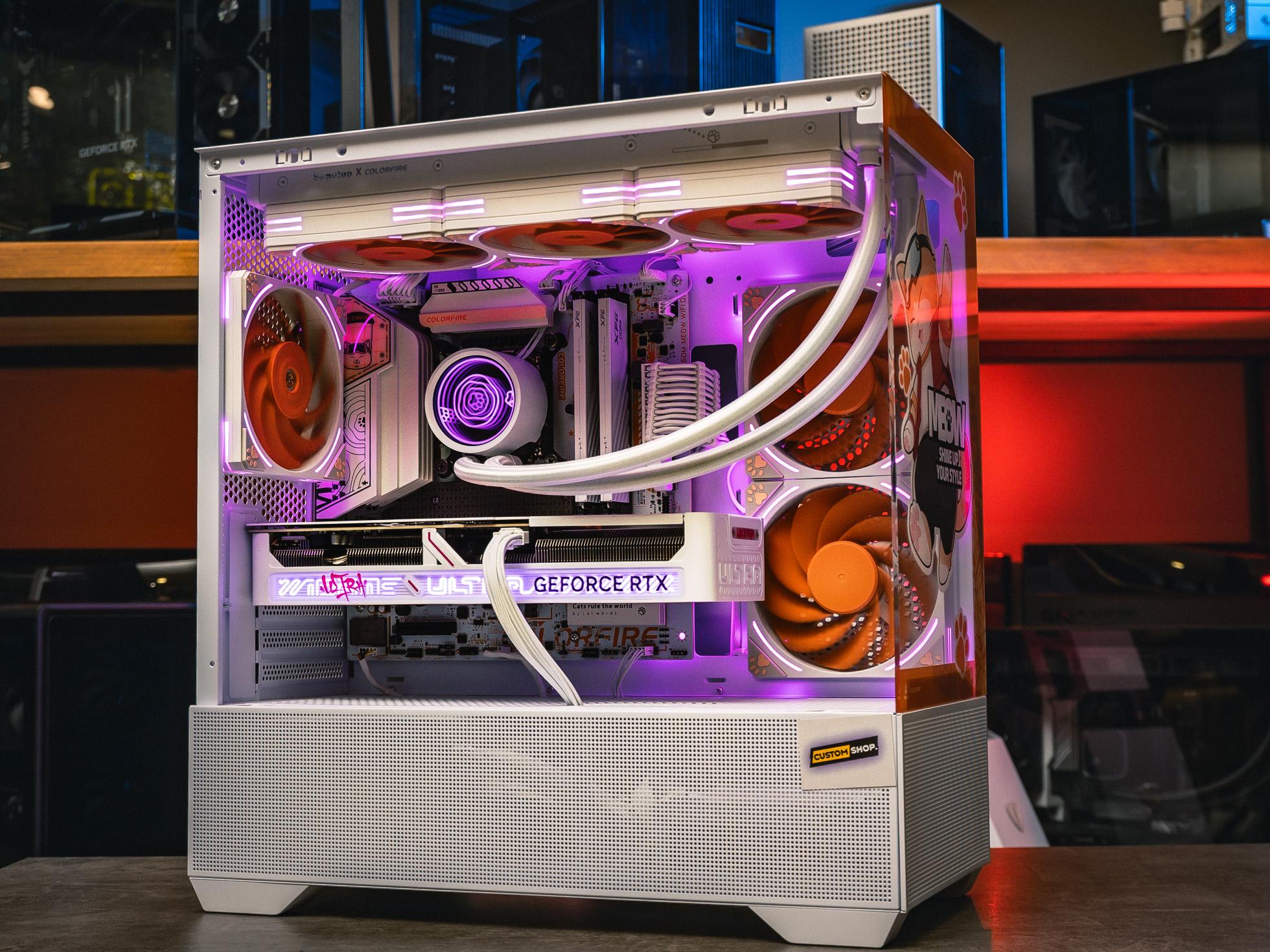 Мощный игровой компьютер на базе комплектующих Colorfire Meow в Custom Shop