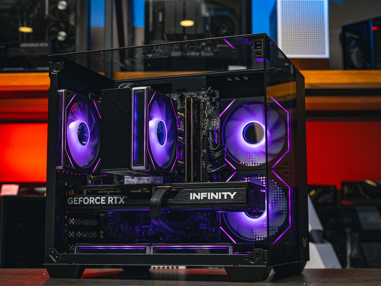 Мощный игровой компьютер в корпусе AOC CG389 Black  на базе процессора Ryzen 5 7500F + RTX 5060