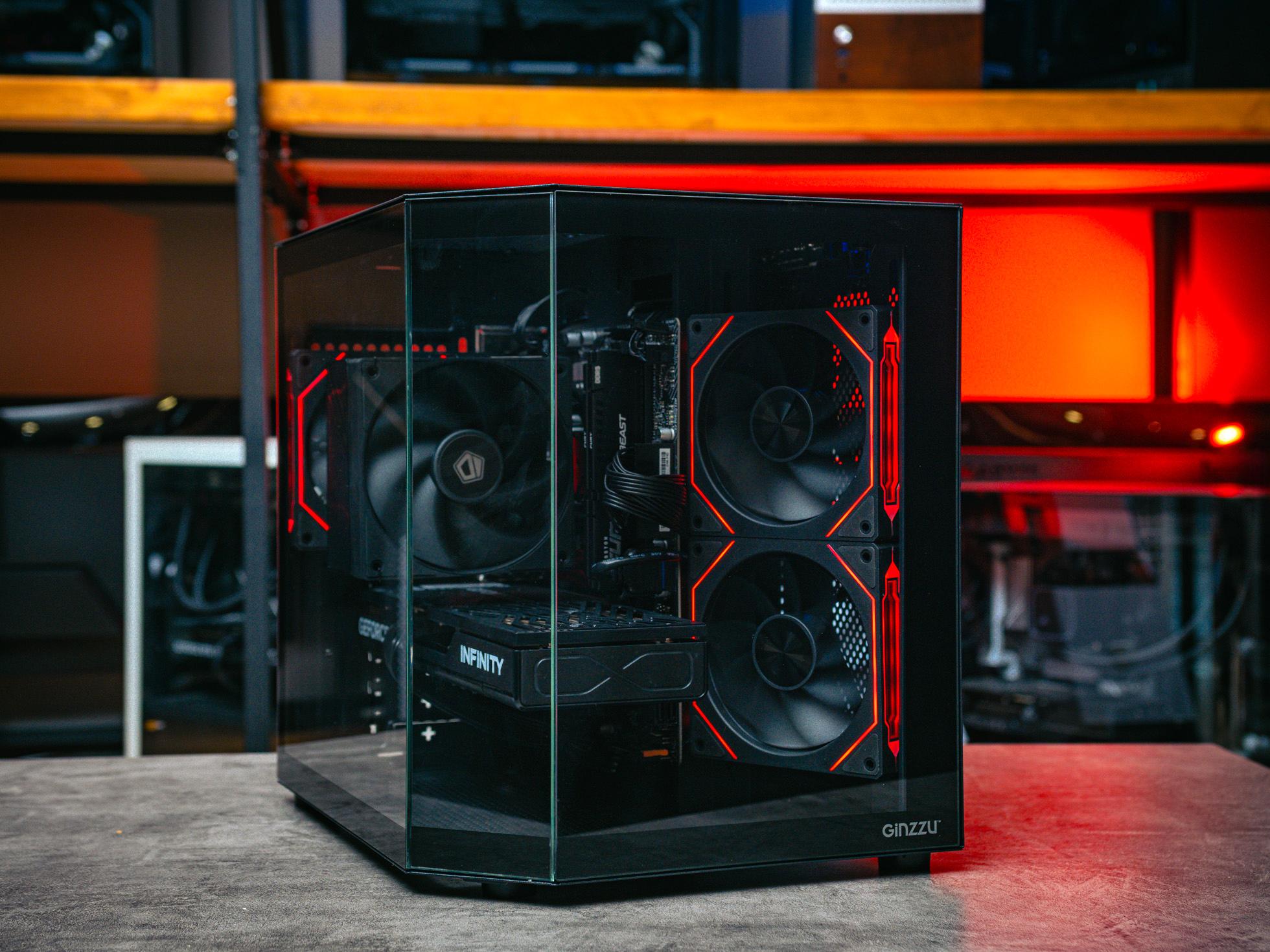 Игровой пк в корпусе Ginzzu  на базе процессора Intel Core i5 14400F + RTX 5060Ti 16Gb