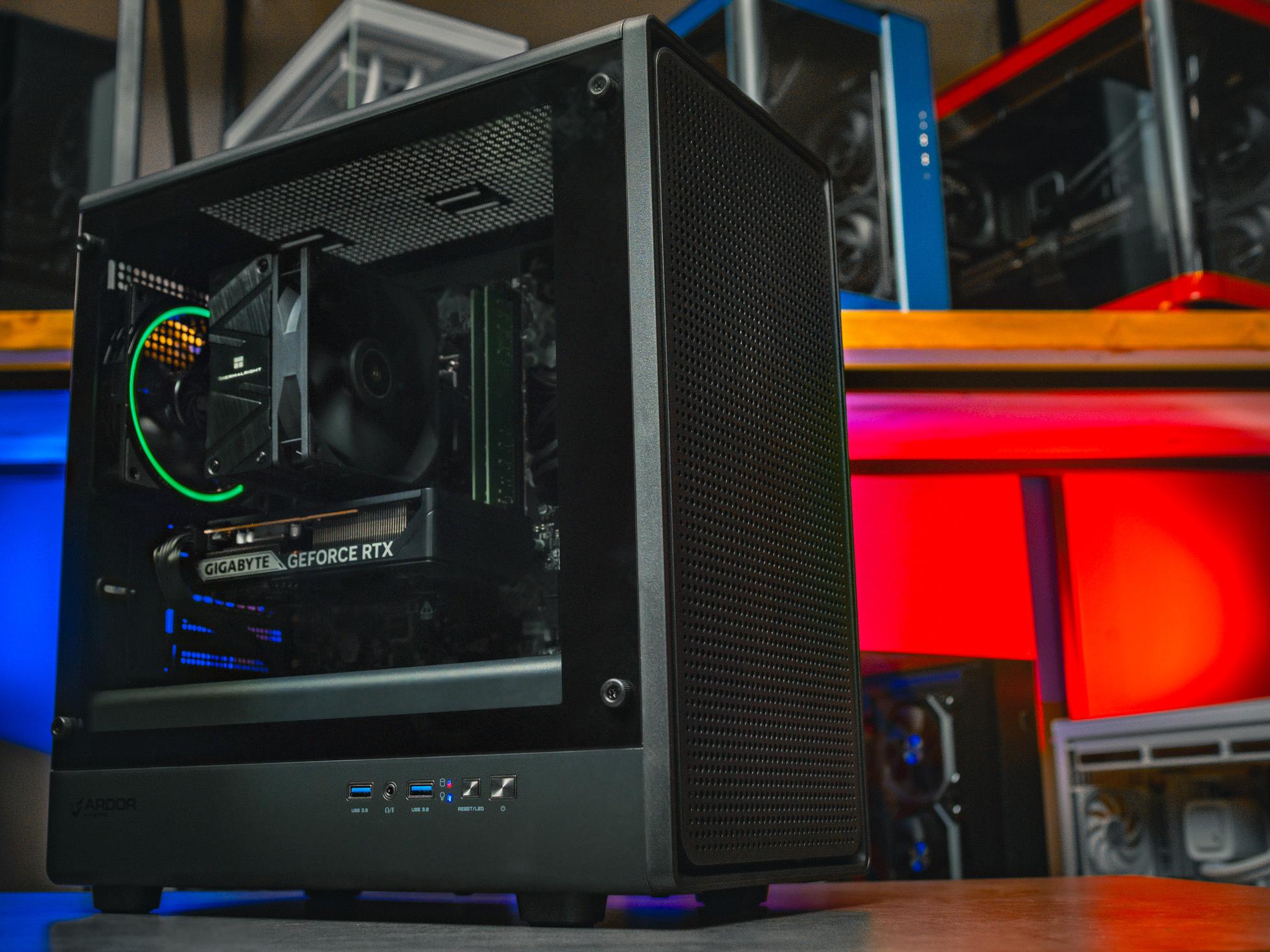 Игровой компьютер в корпусе Ginzzu V120 Black на базе процессора Intel core i5 -13400F и видеокартой RTX 4060 Ti в Custom shop