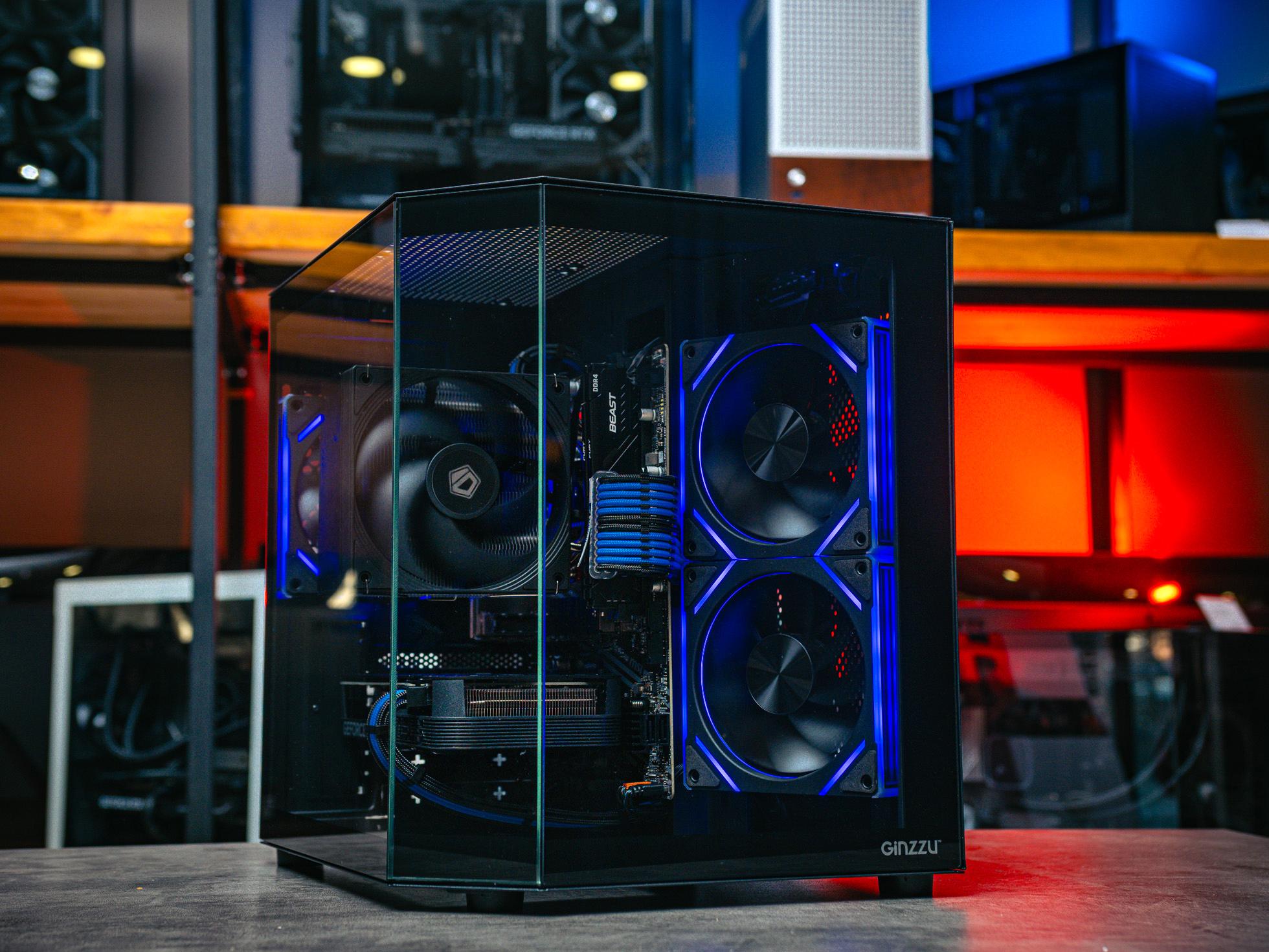 Купить компьютер в корпусе Ginzzu CL410 Black на базе процессора Intel Core i5-12400F и RTX 4060