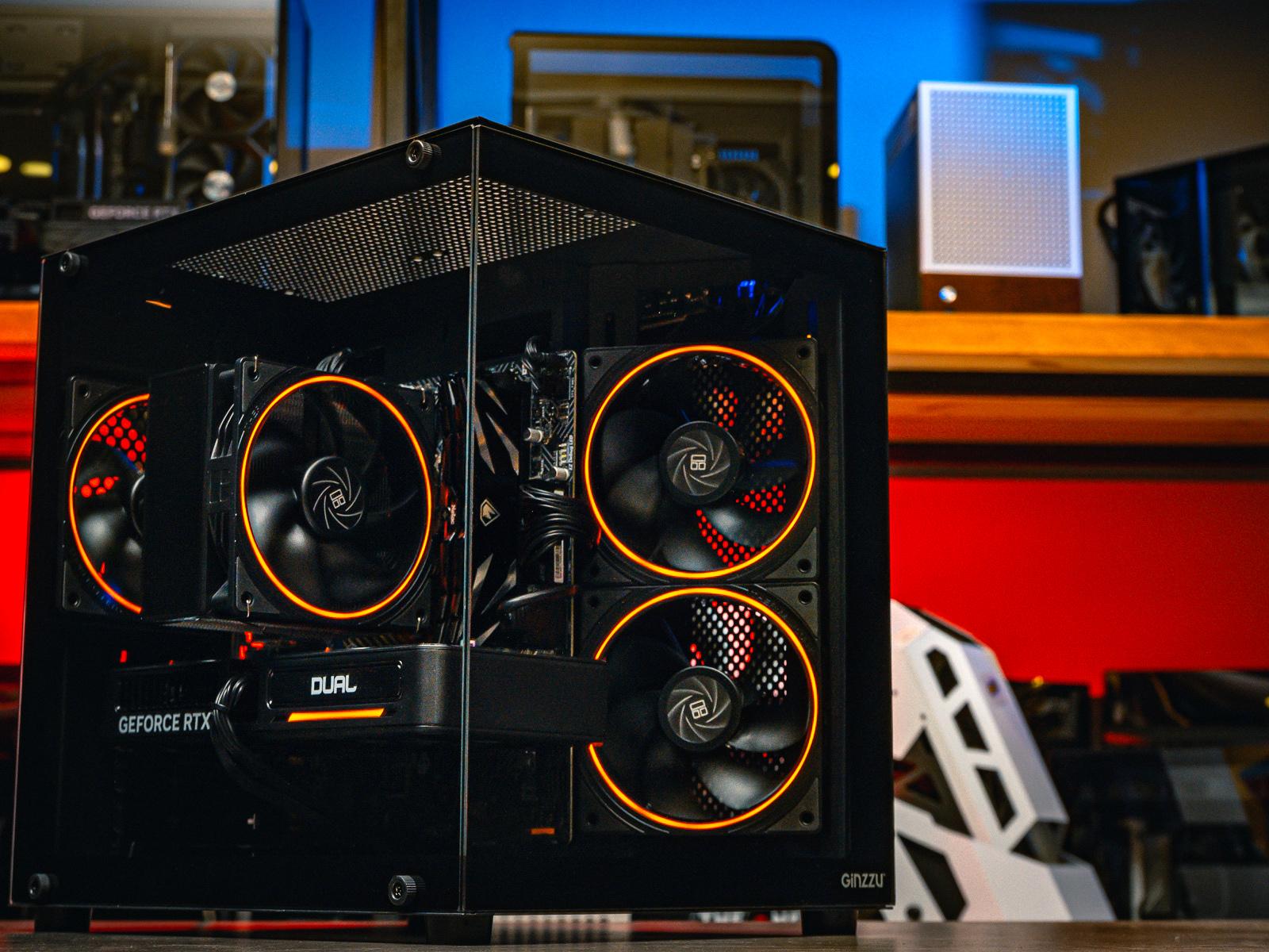 Игровой пк в корпусе Ginzzu v100 на базе процессора Intel Core i5 14400F + RTX 5060 