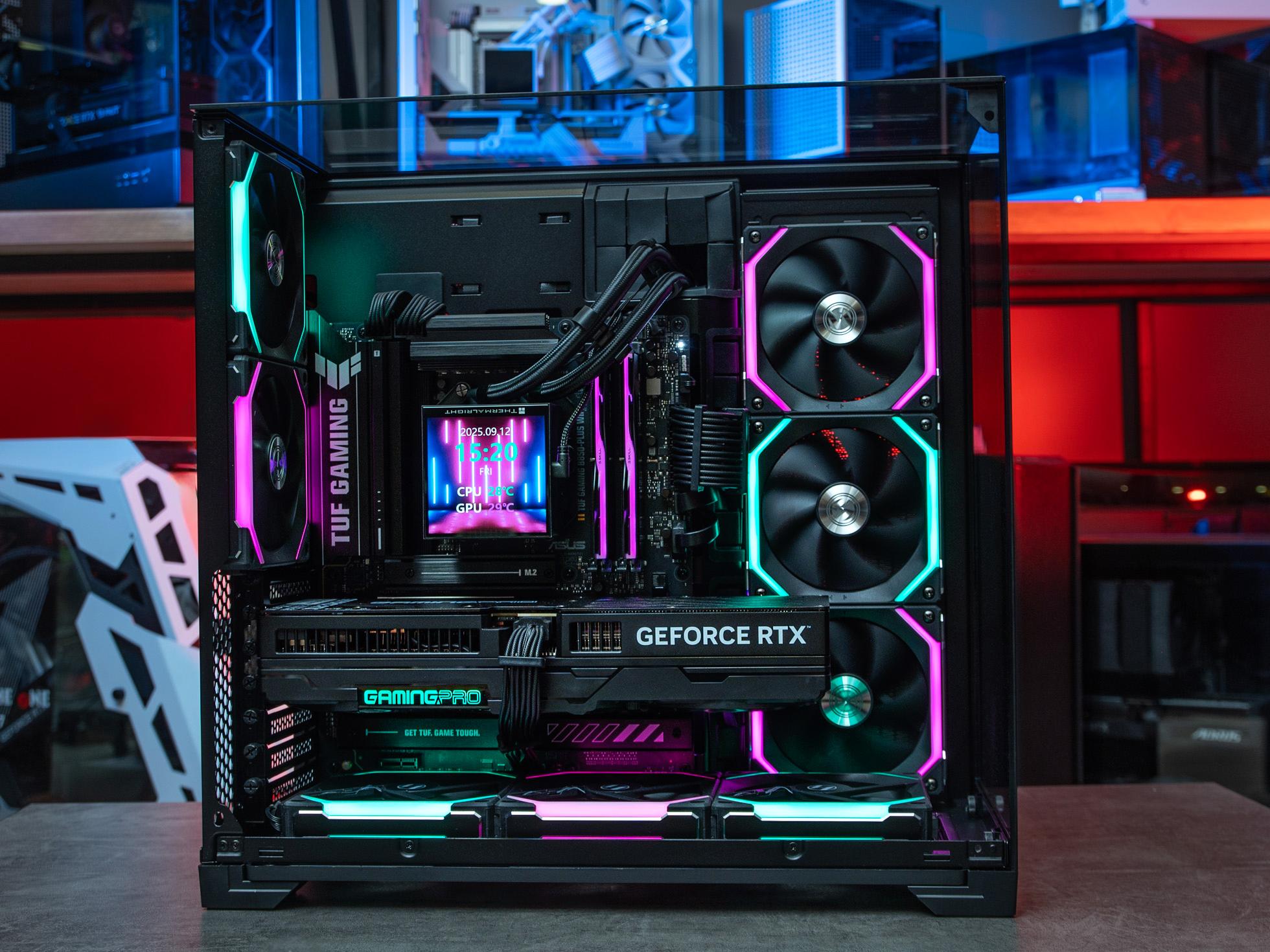 Компьютер в корпусе LIAN LI O11 Vision / 9800X3D / RTX 5080