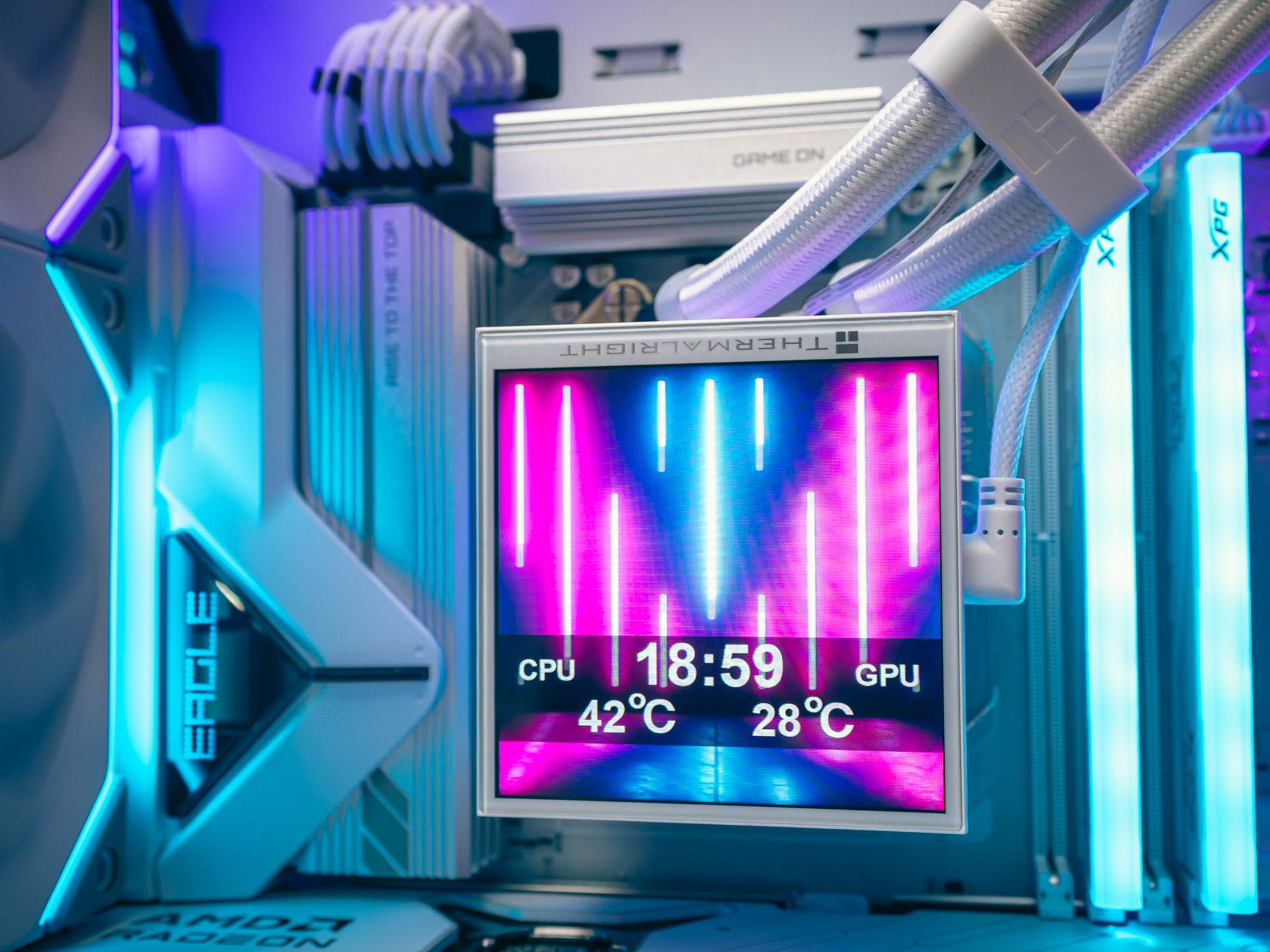 Компьютер в корпусе LIAN LI O11 Vision / 9800X3D / RX 9070XT