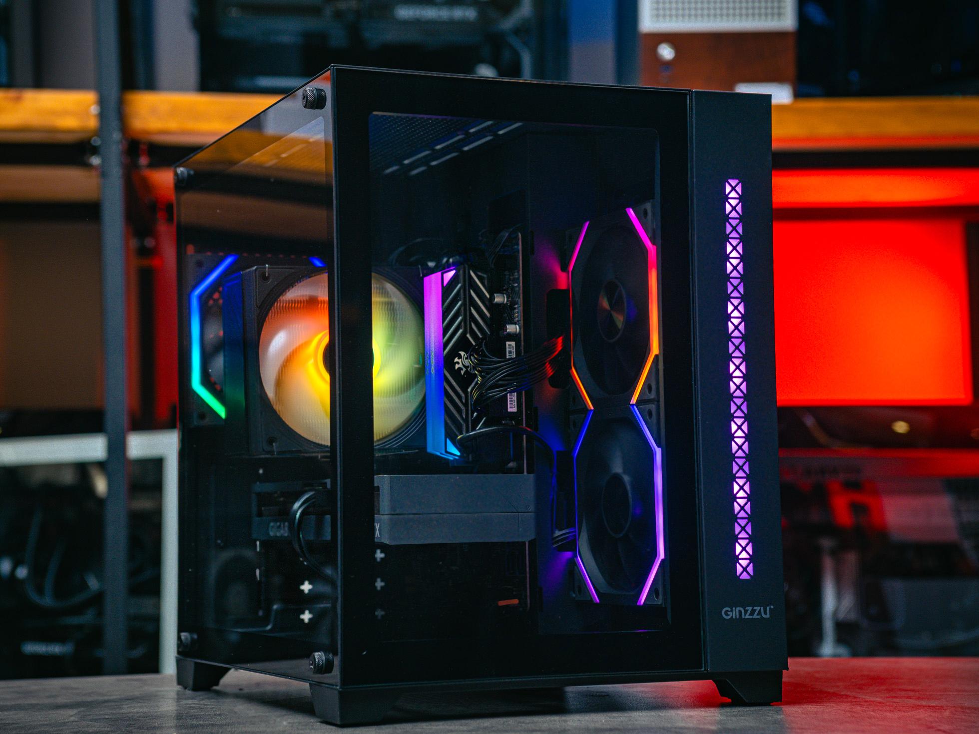 Купить компьютер в корпусе Ginzzu CL410 Black на базе процессора Intel Core i5-12400F и RTX 4060