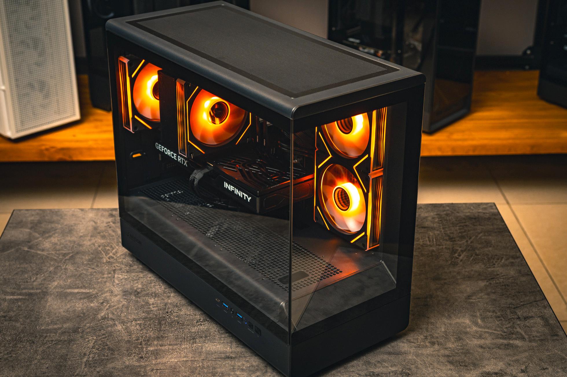 Игровой пк в корпусе Ginzzu v100 на базе процессора Intel Core i5 14400F + RTX 5060 