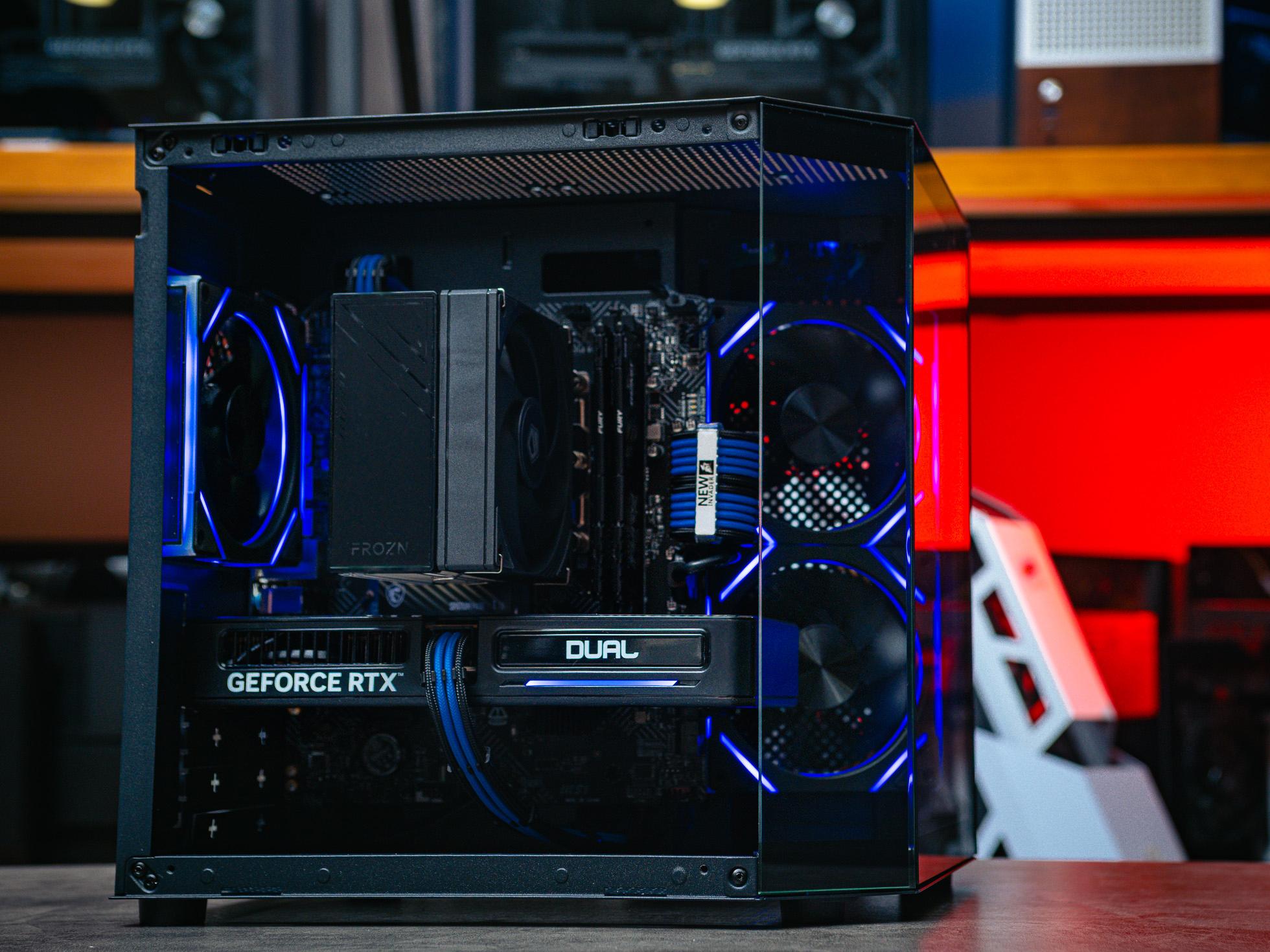 Игровой пк в корпусе Ginzzu v100 на базе процессора Intel Core i5 14400F + RTX 5060 