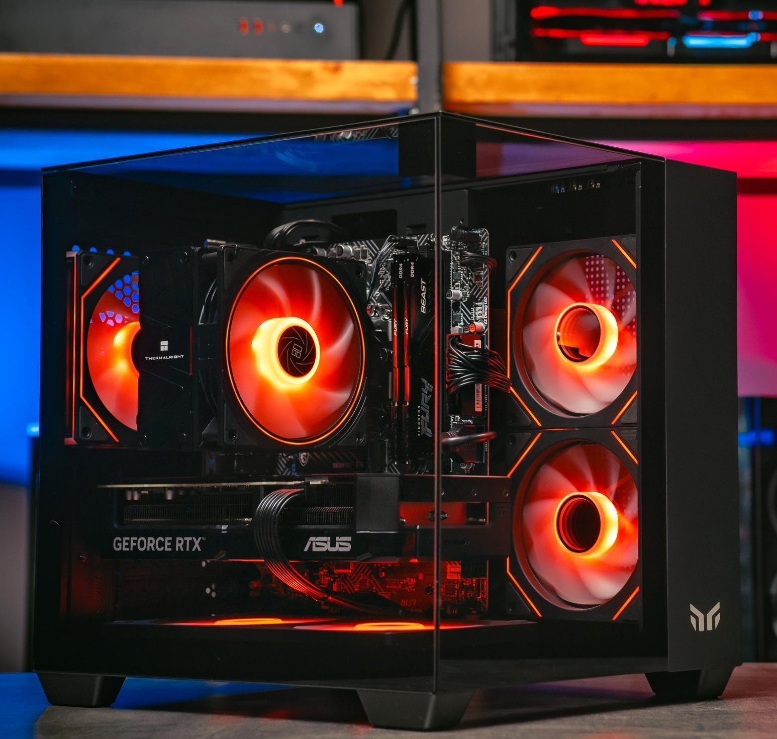 Мощный игровой компьютер в корпусе AOC CG389 Black  на базе процессора Intel core i5 14400f + RTX 5060