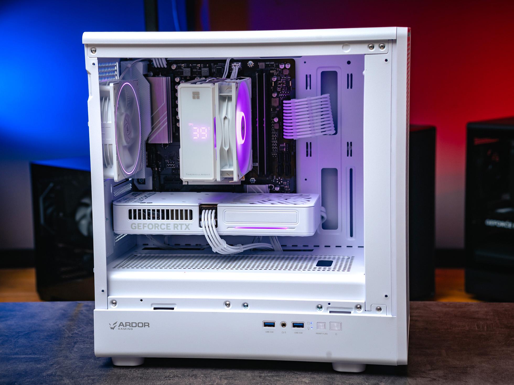 Мощный игровой компьютер в корпусе AOC CG389 Black  на базе процессора Ryzen 5 7500F + RTX 5060 TI