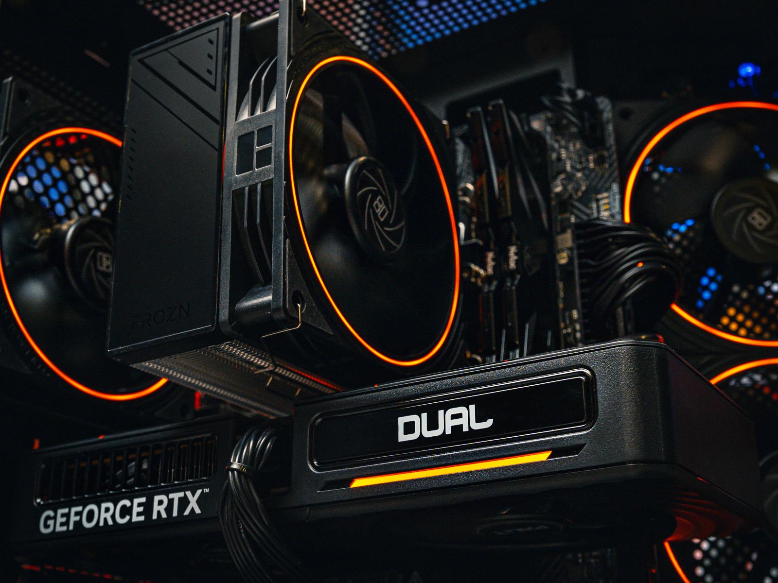 Игровой пк в корпусе Ginzzu v100 на базе процессора Intel Core i5 14400F + RTX 5060 