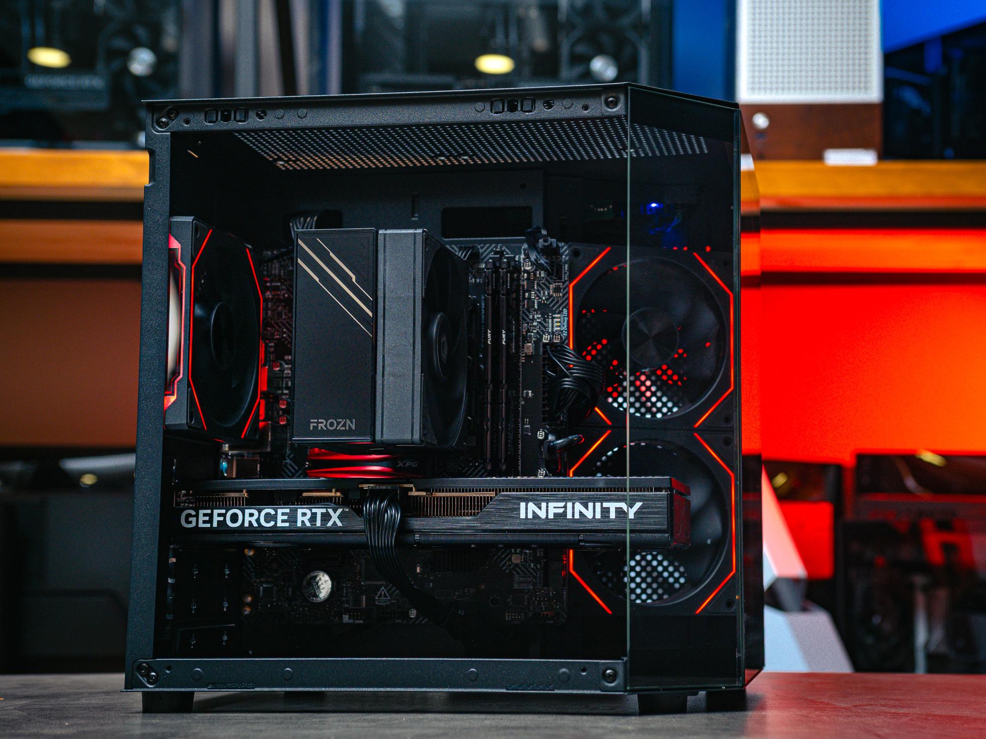 Игровой пк в корпусе Ginzzu  на базе процессора Intel Core i5 14400F + RTX 5060Ti 16Gb