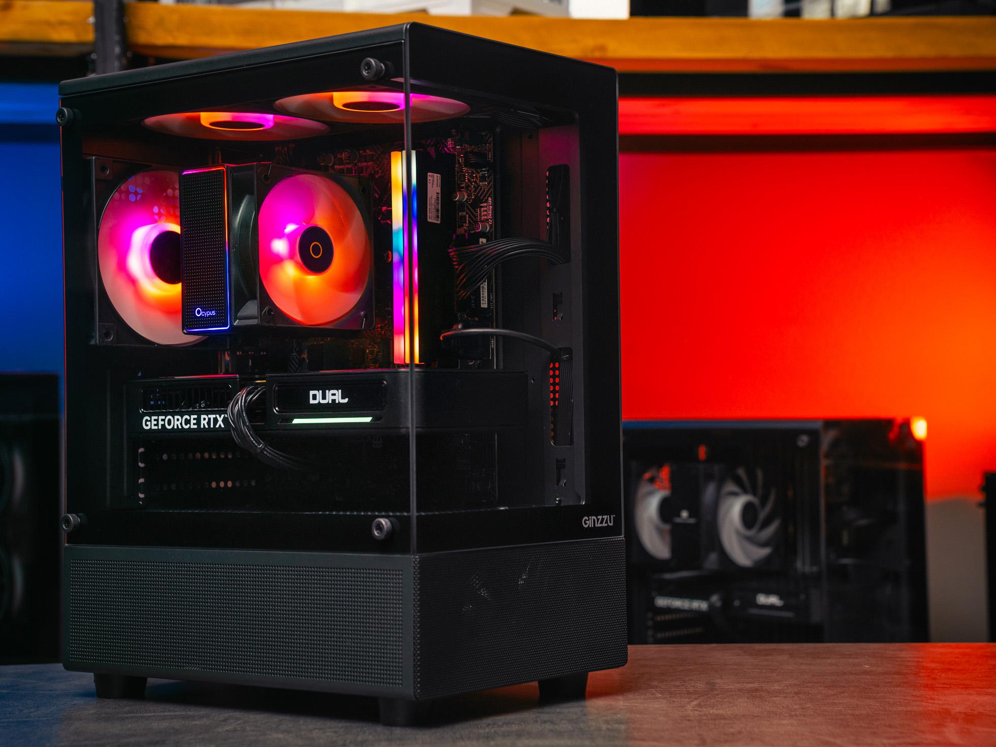 Купить компьютер в корпусе Ginzzu CL410 Black на базе процессора Intel Core i5-12400F и RTX 4060