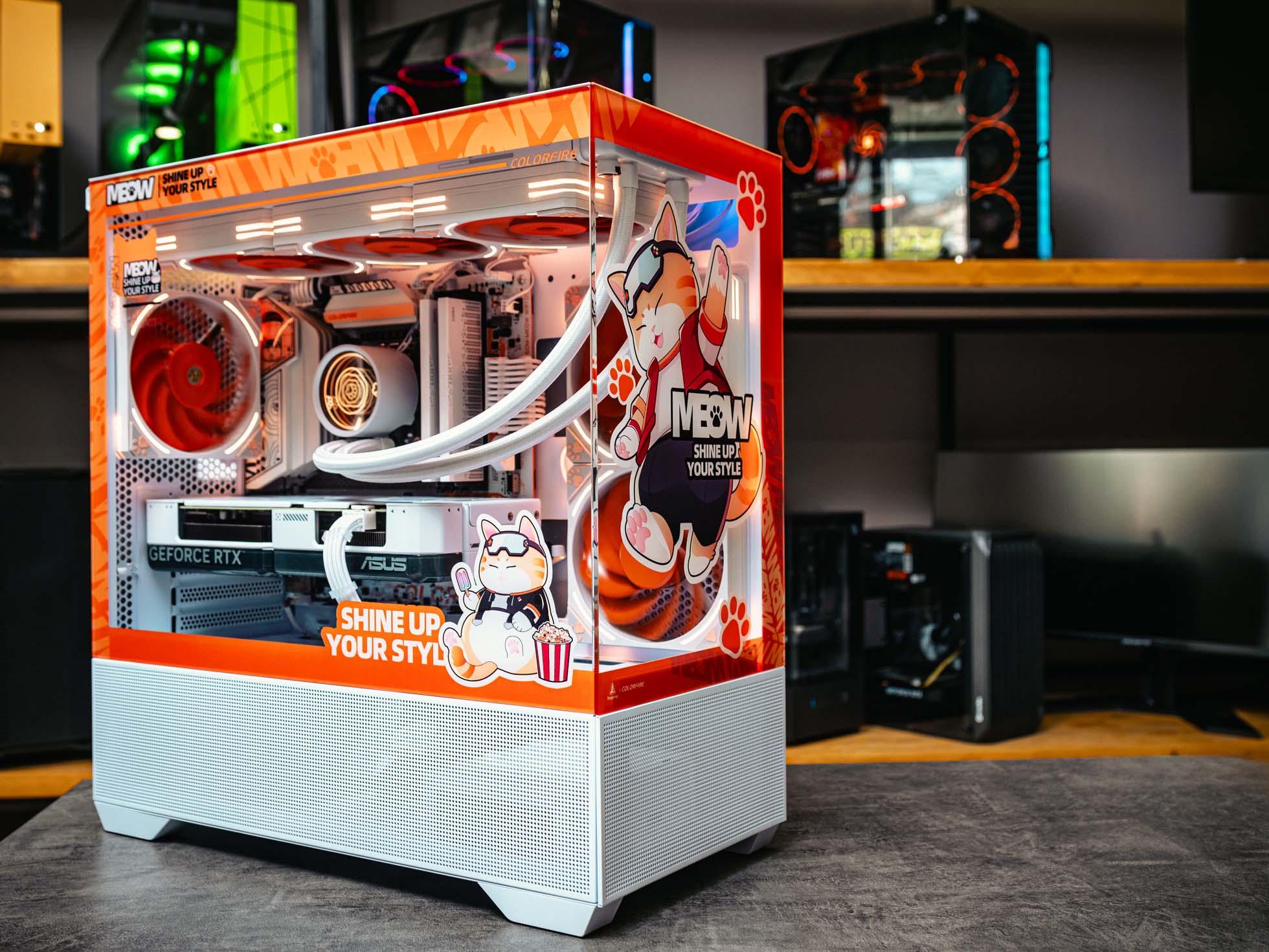 Мощный игровой компьютер на базе комплектующих Colorfire Meow в Custom Shop