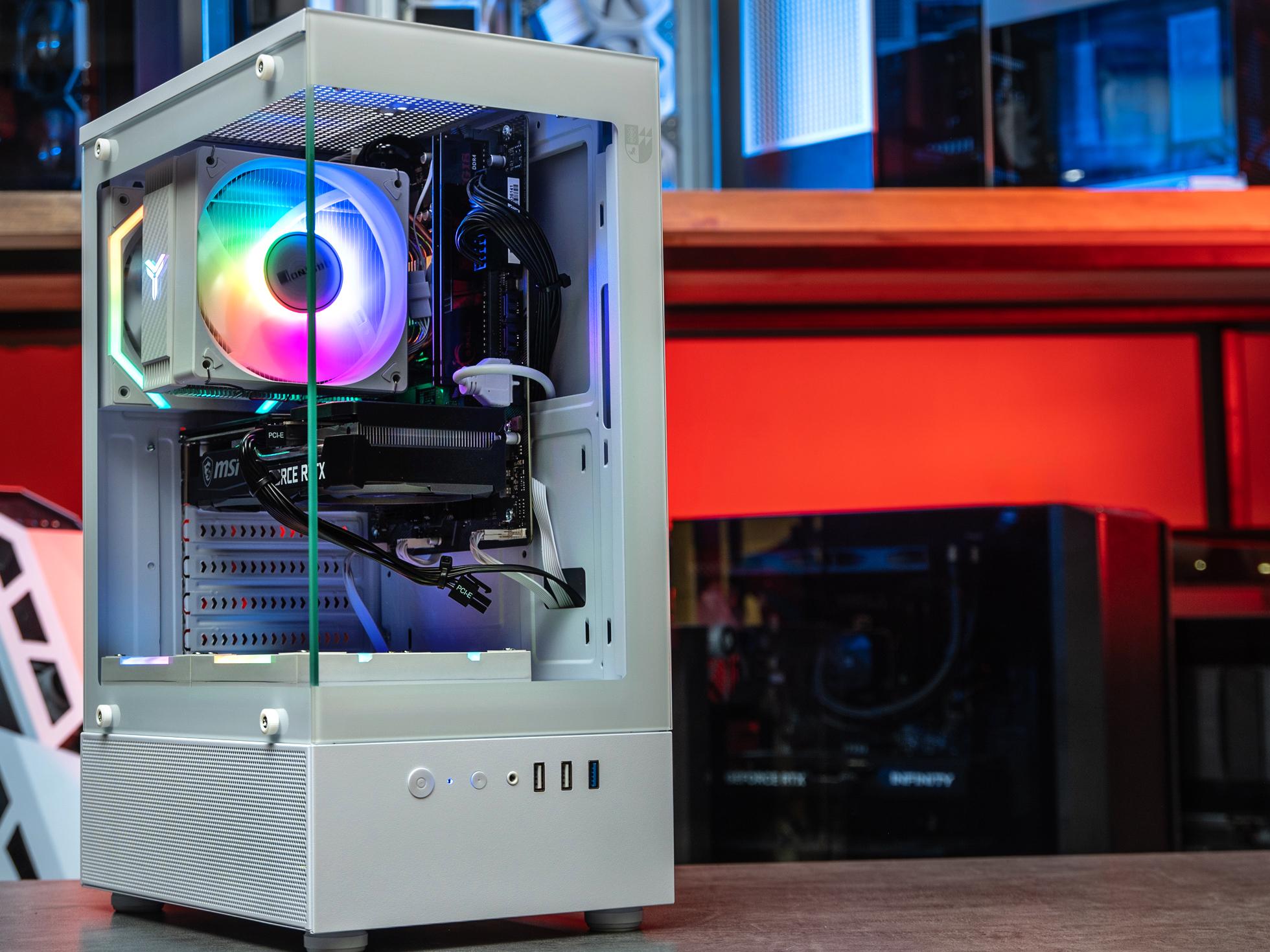 Игровой компьютер SNOW в корпусе Ginzzu CL520 White  на Intel core i5 12400F и RTX 4060