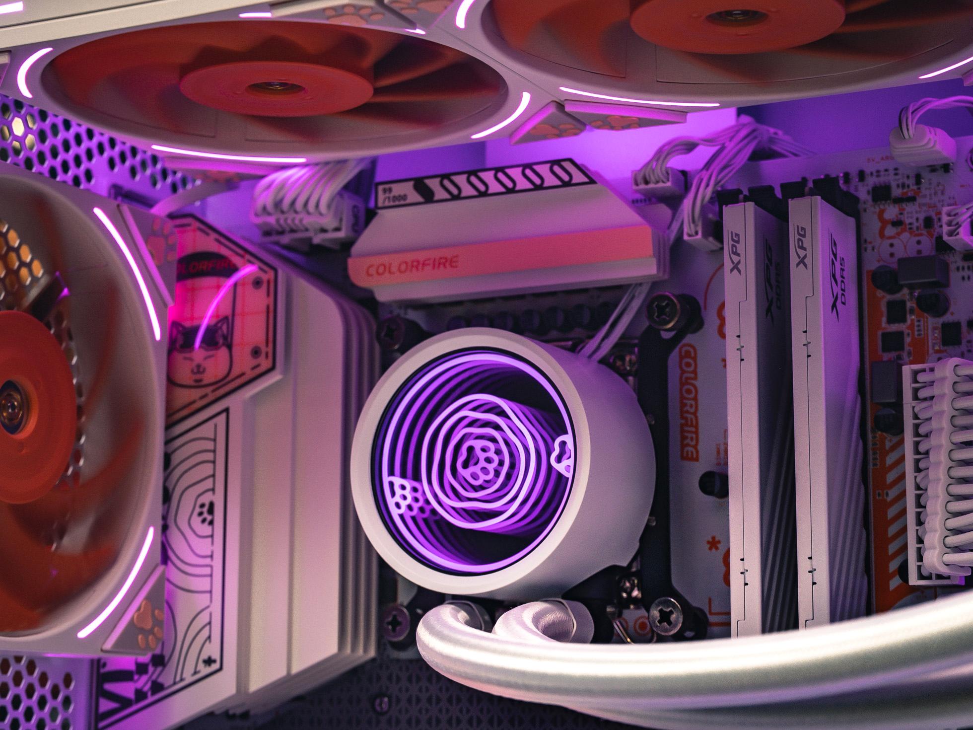 Мощный игровой компьютер на базе комплектующих Colorfire Meow в Custom Shop