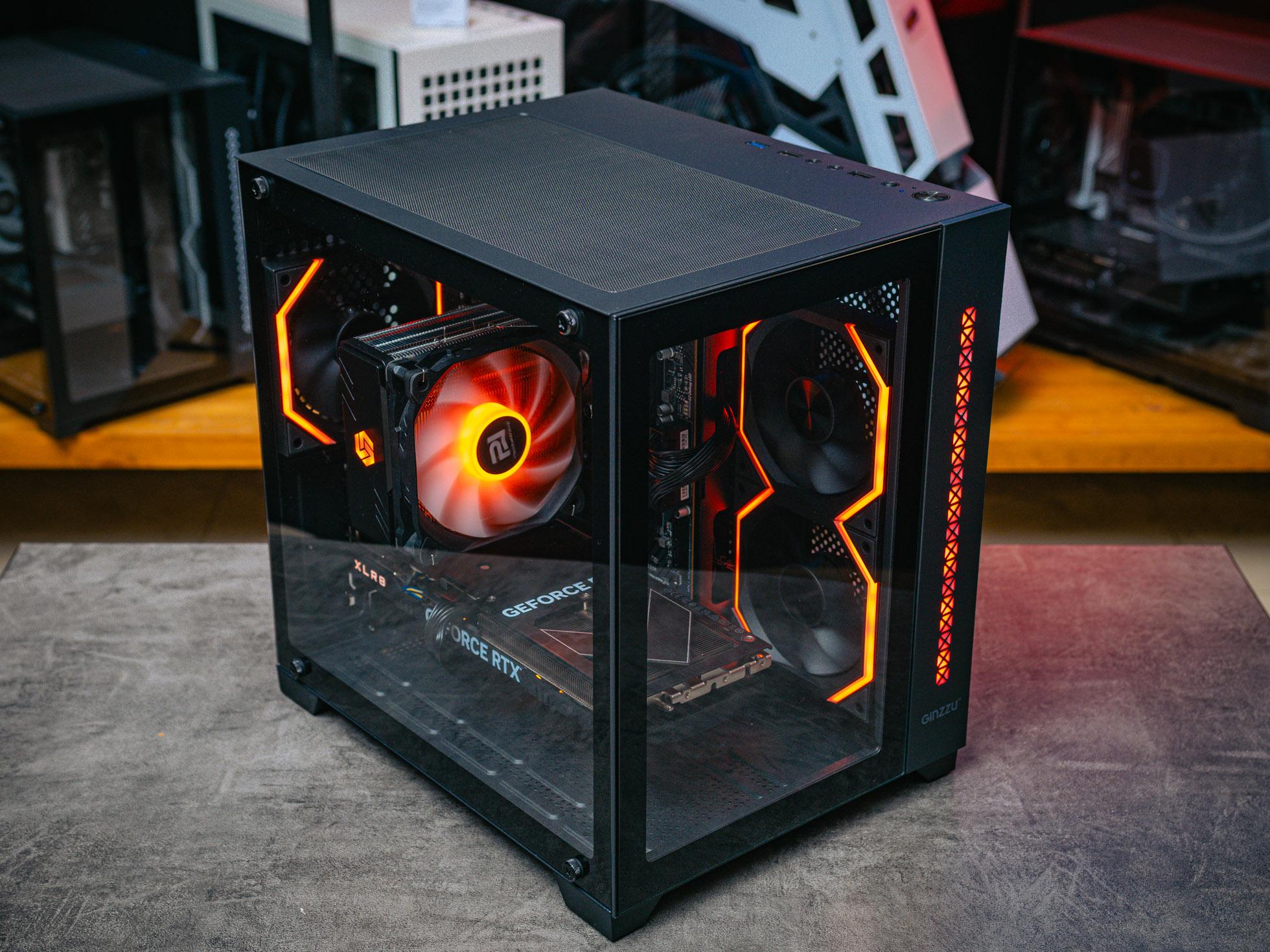 Купить игровой компьютер в корпусе Ginzzu CL410 Black  на базе процессора Ryzen 5 7400F и видеокартой MSI RTX 4060 Ventus 3x в Custom shop