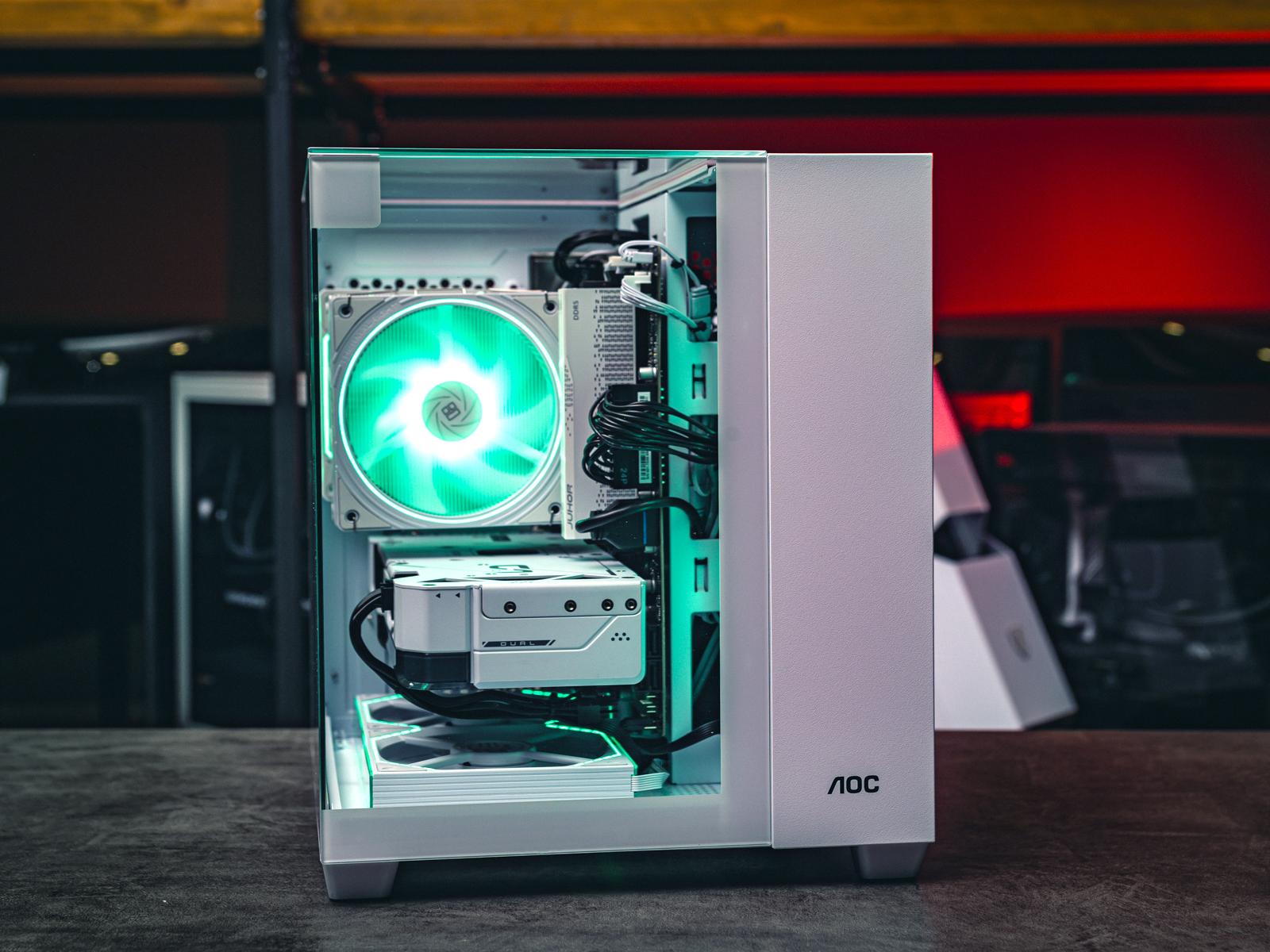 Мощный игровой компьютер в корпусе AOC CG389 Black  на базе процессора Ryzen 5 7500F + RTX 5060