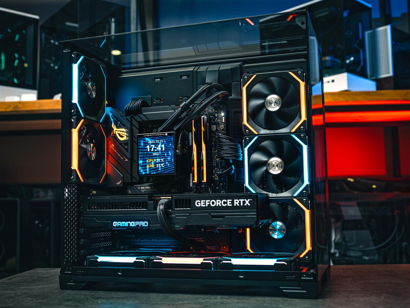 Компьютер в корпусе LIAN LI O11 Vision / 9800X3D / RTX 5080