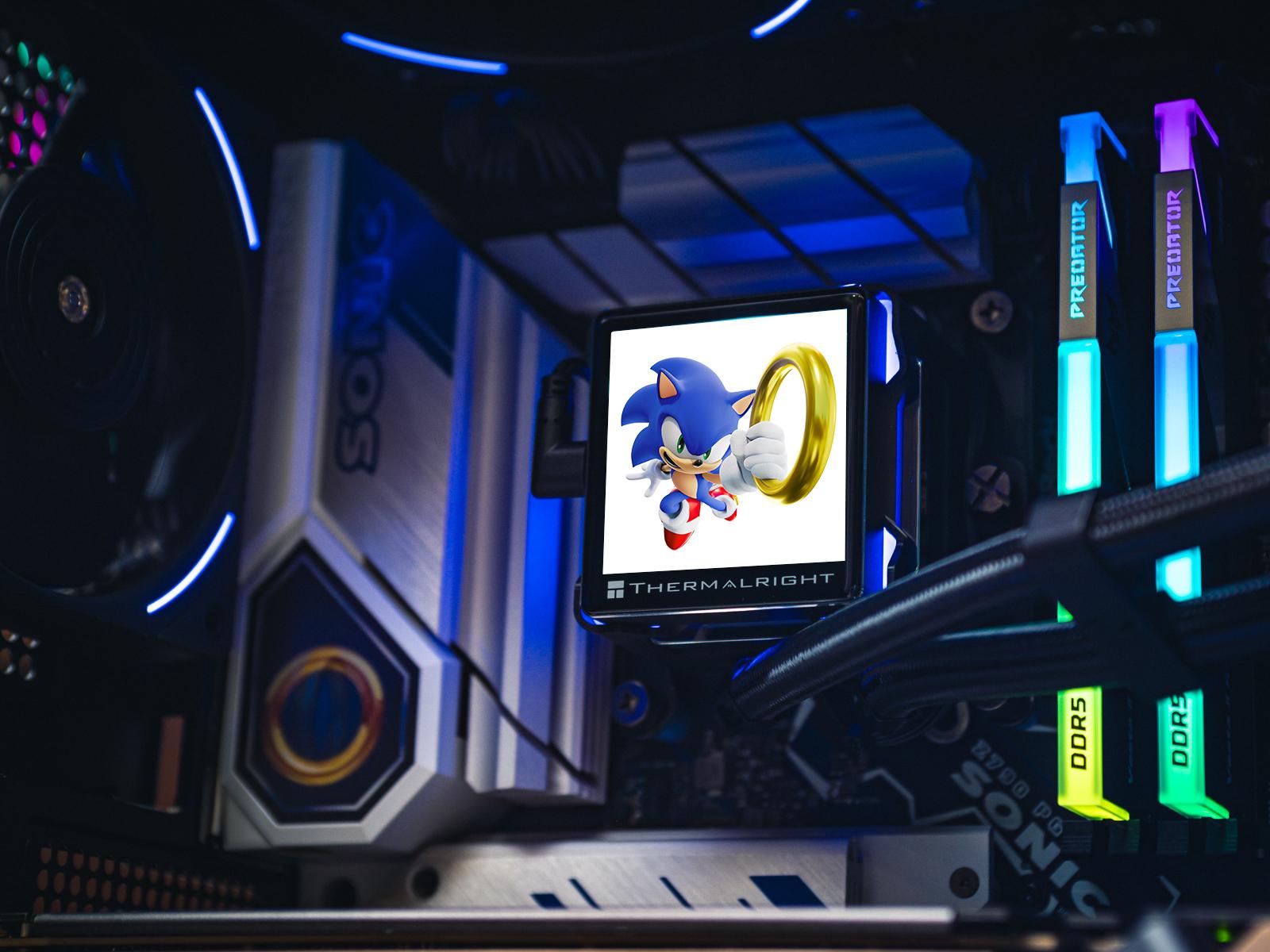 Мощный игровой компьютер в корпусе MONTECH KING 95 в стилистике SONIC 