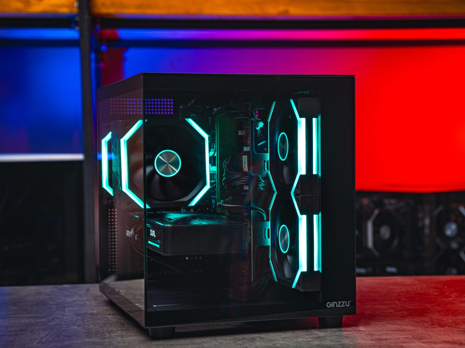 Мощный игровой компьютер в корпусе AOC CG389 Black  на базе процессора Ryzen 5 7500F + RTX 5060