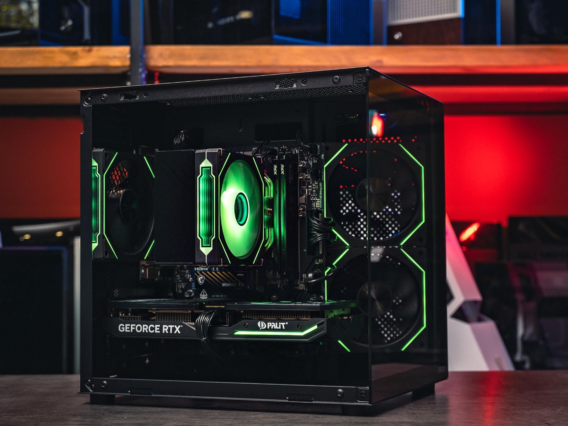 Купить игровой компьютер в корпусе Ginzzu CL410 Black  на базе процессора Ryzen 5 7400F и видеокартой MSI RTX 4060 Ventus 3x в Custom shop
