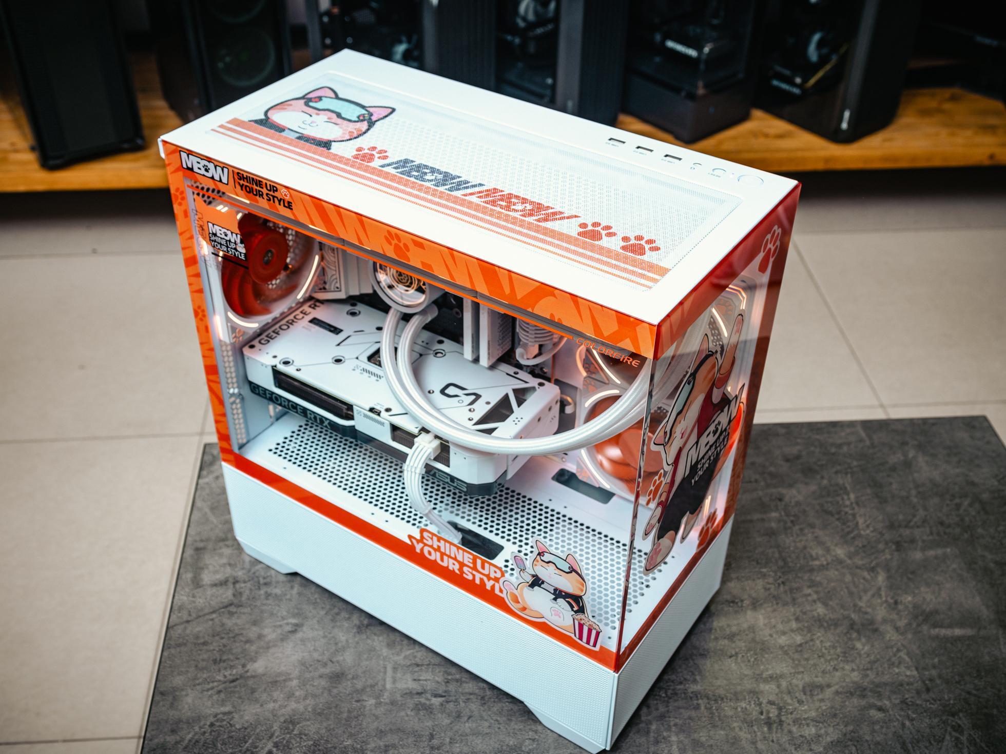 Мощный игровой компьютер на базе комплектующих Colorfire Meow в Custom Shop
