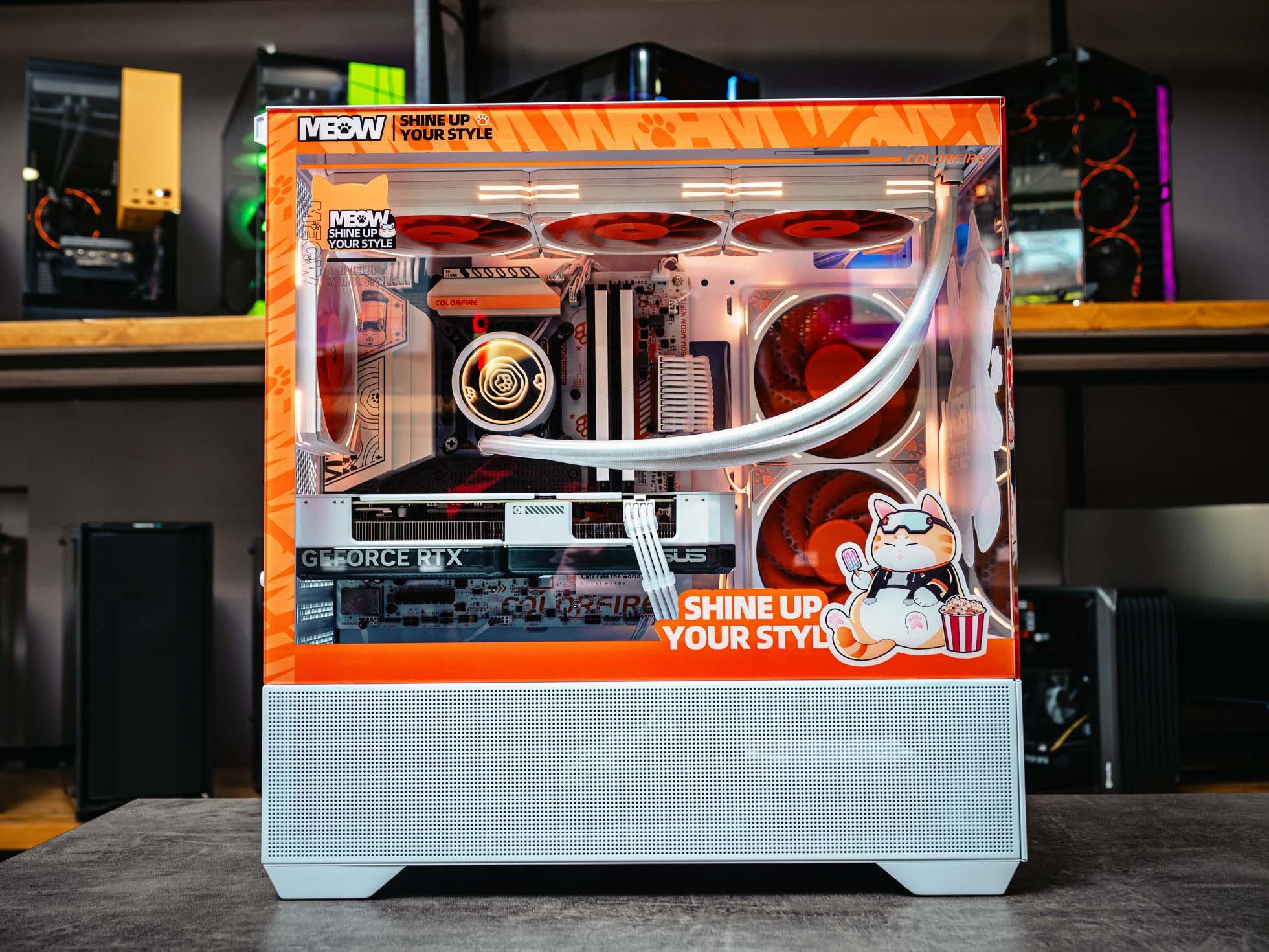 Мощный игровой компьютер на базе комплектующих Colorfire Meow в Custom Shop