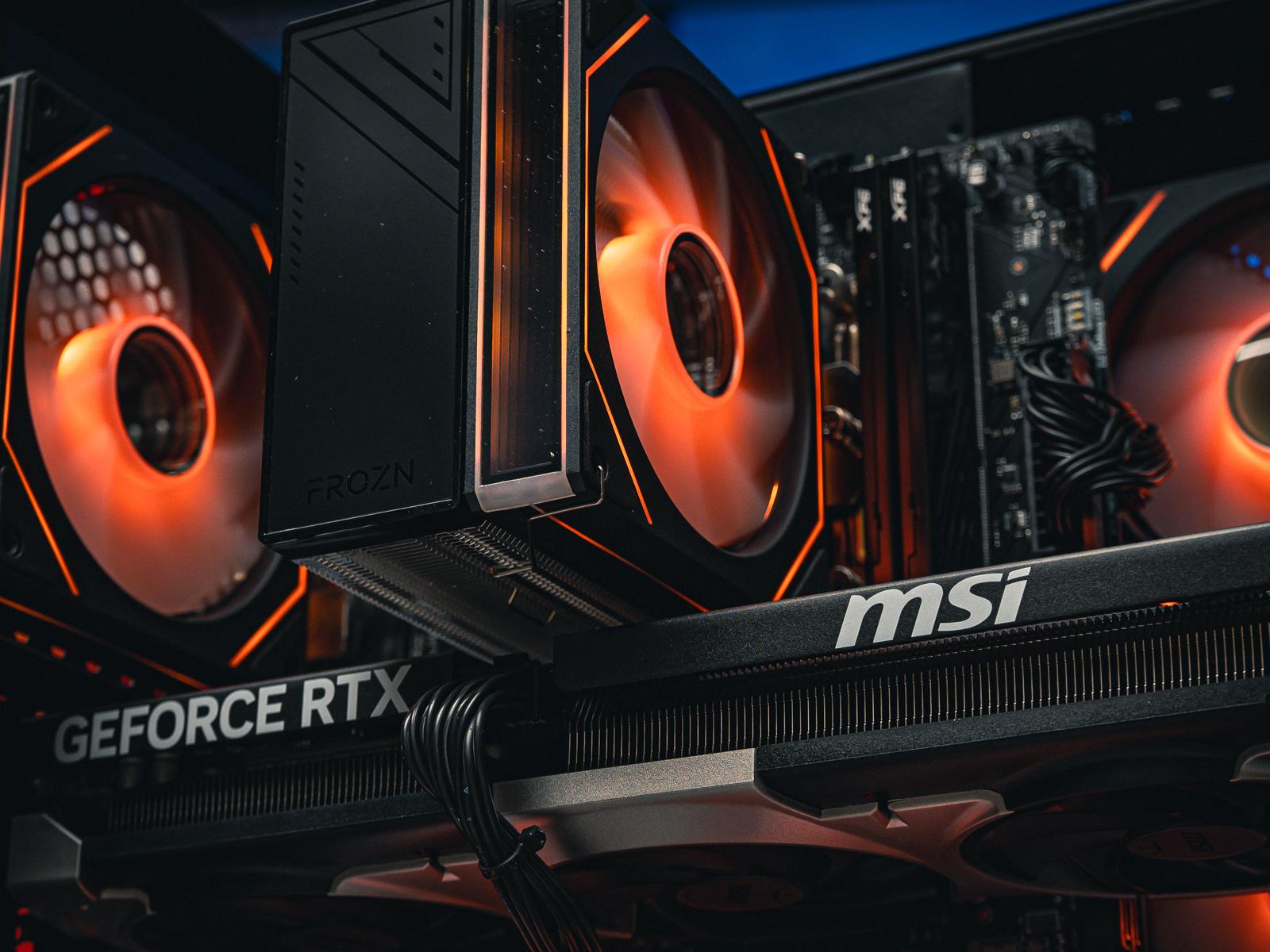 Мощный игровой компьютер в корпусе AOC CG389 Black  на базе процессора Ryzen 5 7500F + RTX 5060