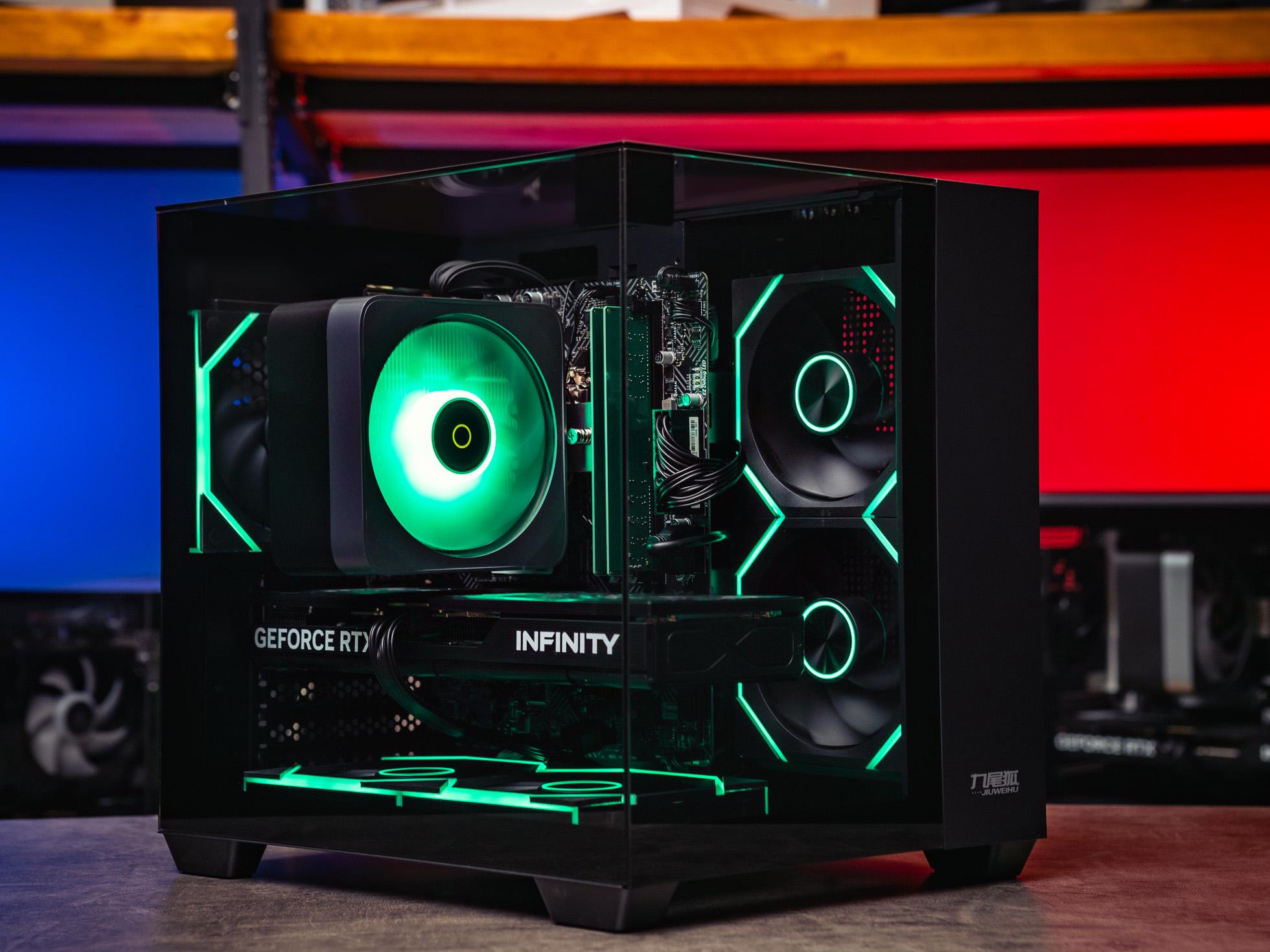 Игровой компьютер в корпусе Ginzzu Black на базе процессора Intel core i5 -14400F и видеокартой RTX 4060 Ti в Custom shop