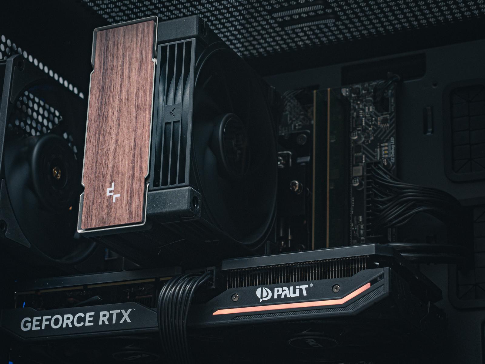 Игровой компьютер в корпусе Ginzzu V120 Black на базе процессора Intel core i5 -13400F и видеокартой RTX 4060 Ti в Custom shop