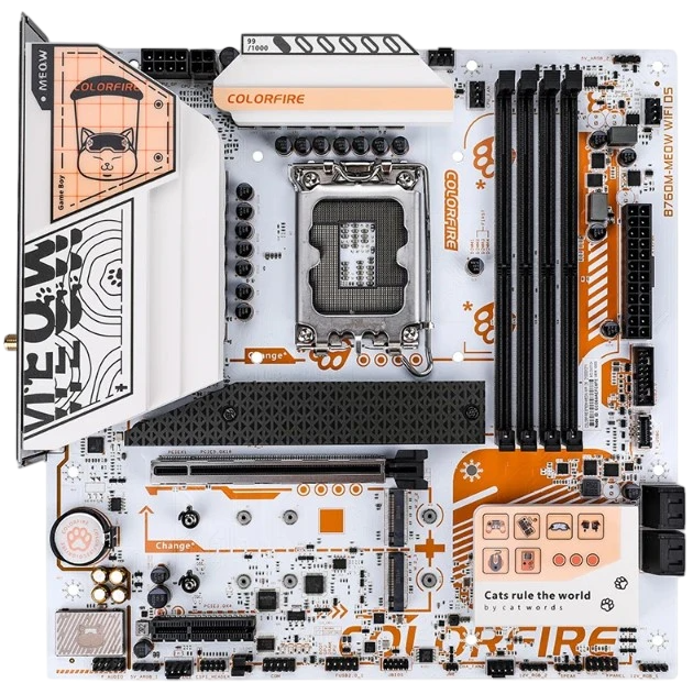 Материнская плата Colorful Colorfire B760M-Meow Wi-Fi D5 Orange