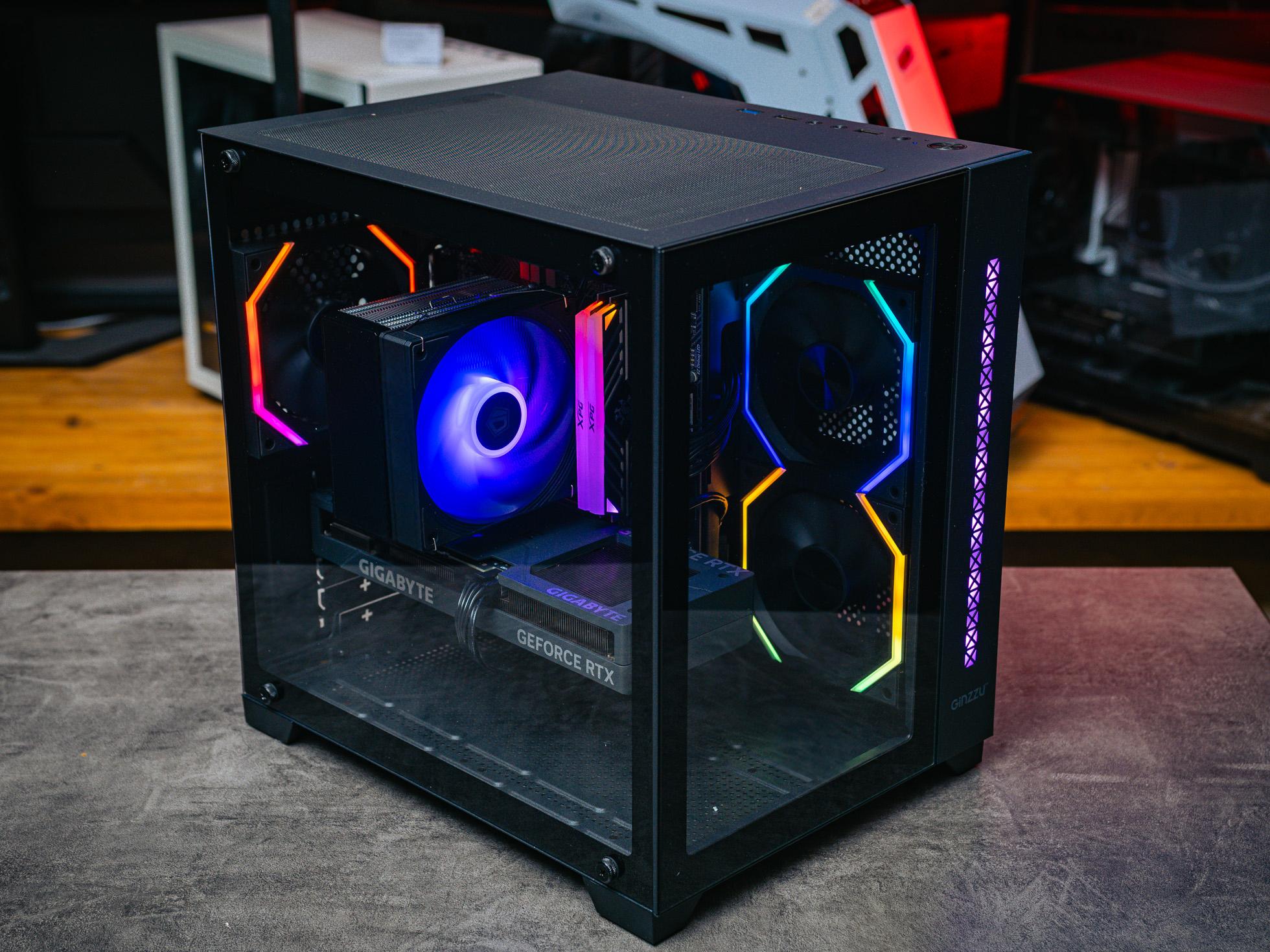 Купить компьютер в корпусе Ginzzu CL410 Black на базе процессора Intel Core i5-12400F и RTX 4060