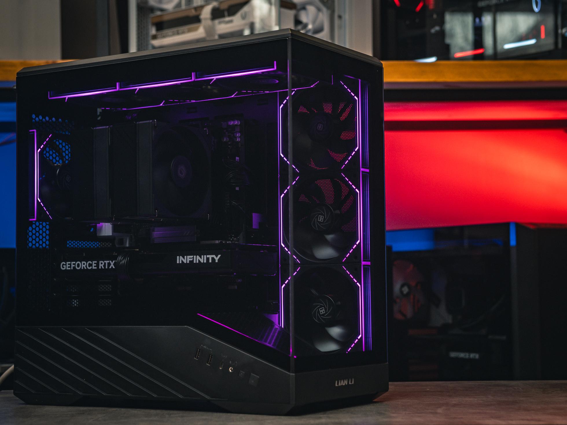 Мощный игровой компьютер в корпусе AOC CG389 Black  на базе процессора Ryzen 5 7500F + RTX 5060 TI