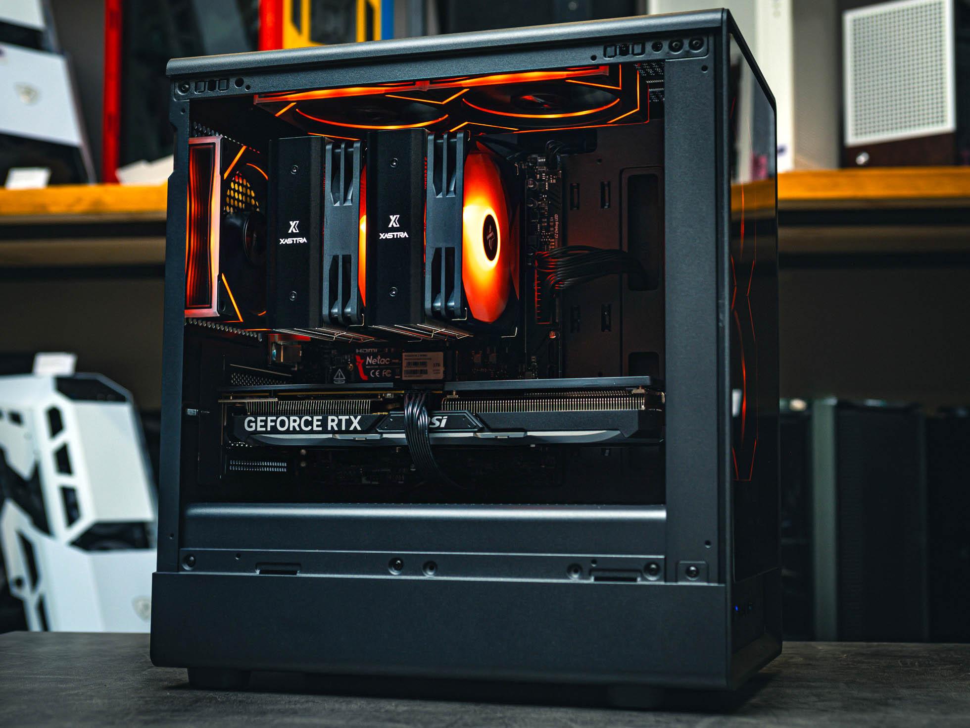 Купить игровой компьютер в корпусе Ginzzu CL410 Black  на базе процессора Ryzen 5 7400F и видеокартой MSI RTX 4060 Ventus 3x в Custom shop