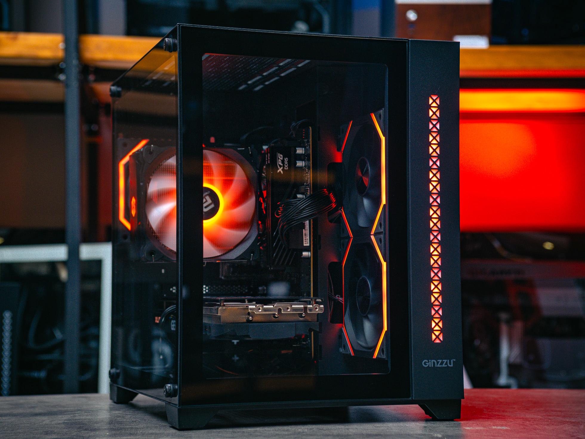 Купить игровой компьютер в корпусе Ginzzu CL410 Black  на базе процессора Ryzen 5 7400F и видеокартой MSI RTX 4060 Ventus 3x в Custom shop