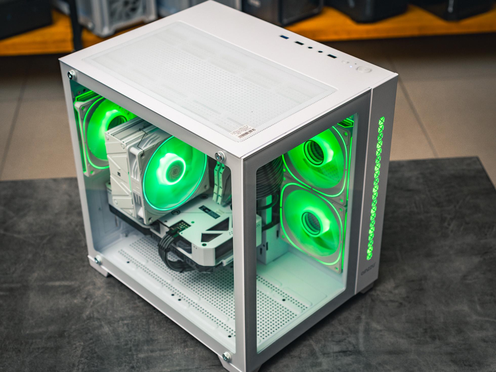 Купить компьютер SNOW  в корпусе Ginzzu V400 White c процессором  I5 12400F и видеокартой RTX 4060 Ti