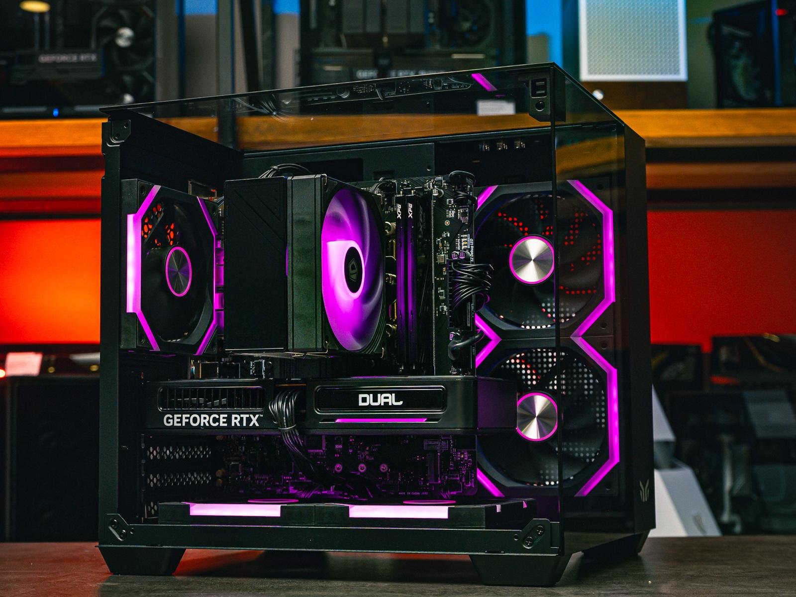 Мощный игровой компьютер в корпусе AOC CG389 Black  на базе процессора Ryzen 5 7500F + RTX 5060