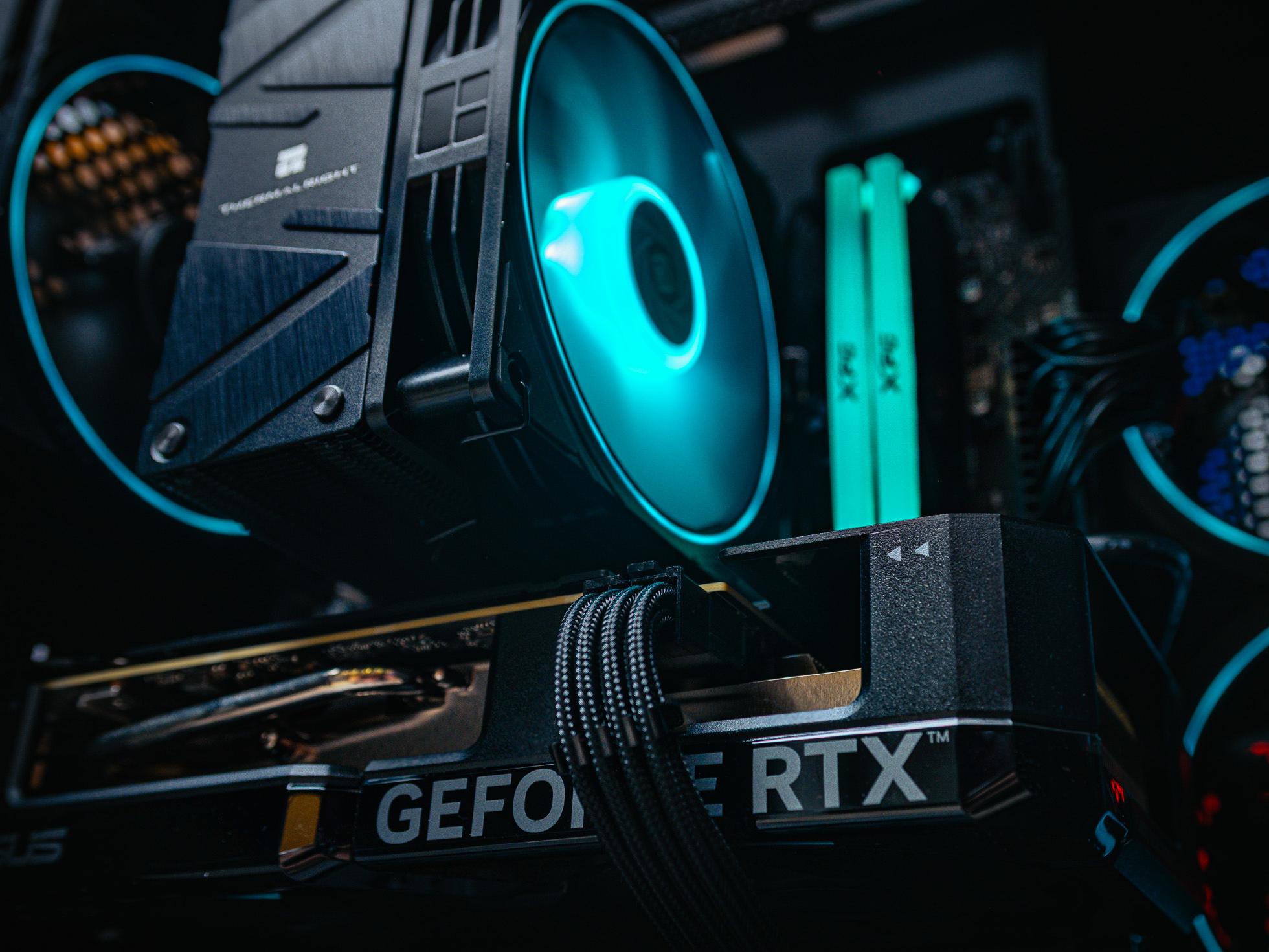 Игровой компьютер в корпусе Ginzzu V120 Black на базе процессора Intel core i5 -13400F и видеокартой RTX 4060 Ti в Custom shop