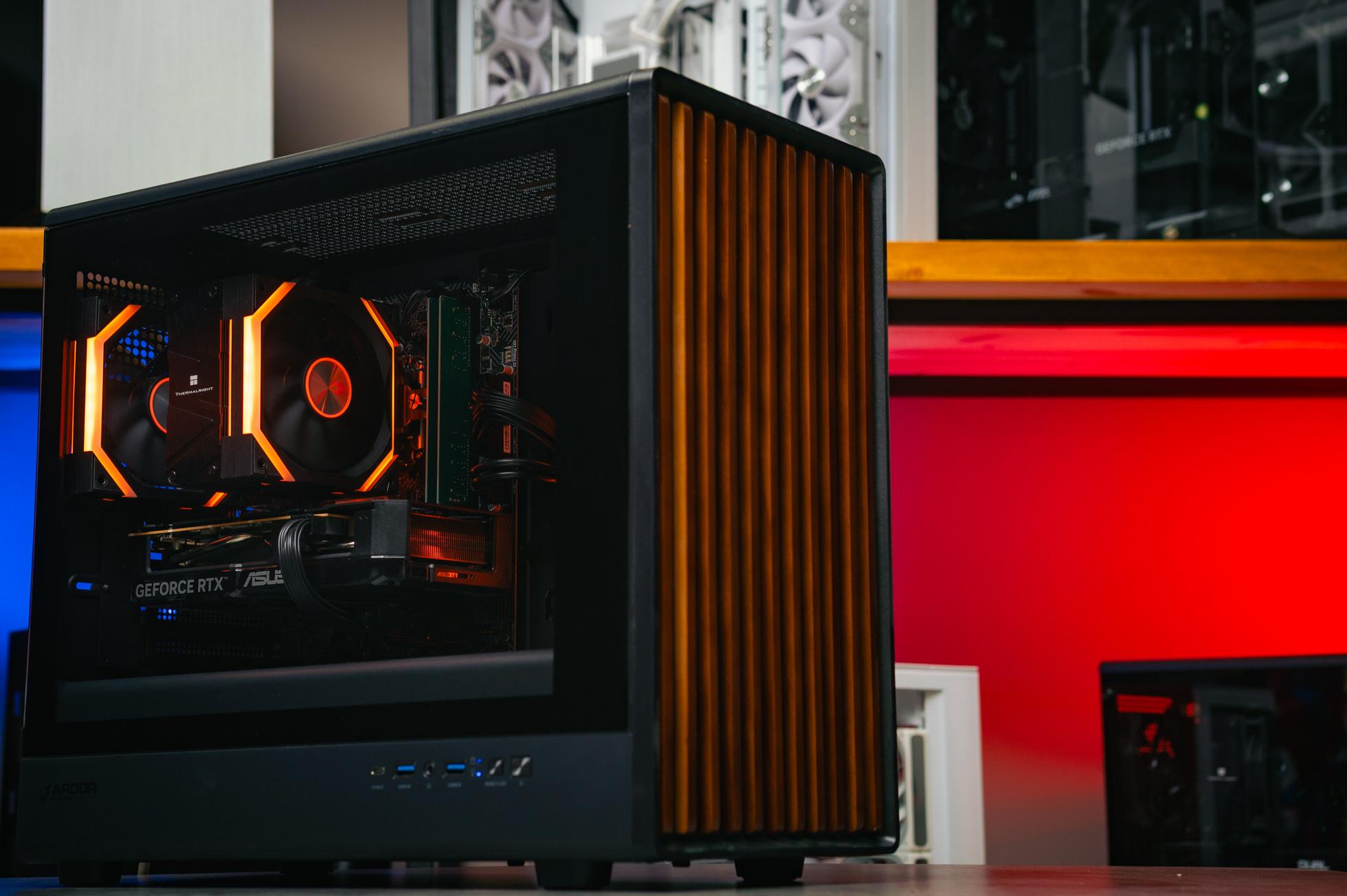 Игровой компьютер в корпусе Ginzzu V120 Black на базе процессора Intel core i5 -13400F и видеокартой RTX 4060 Ti в Custom shop