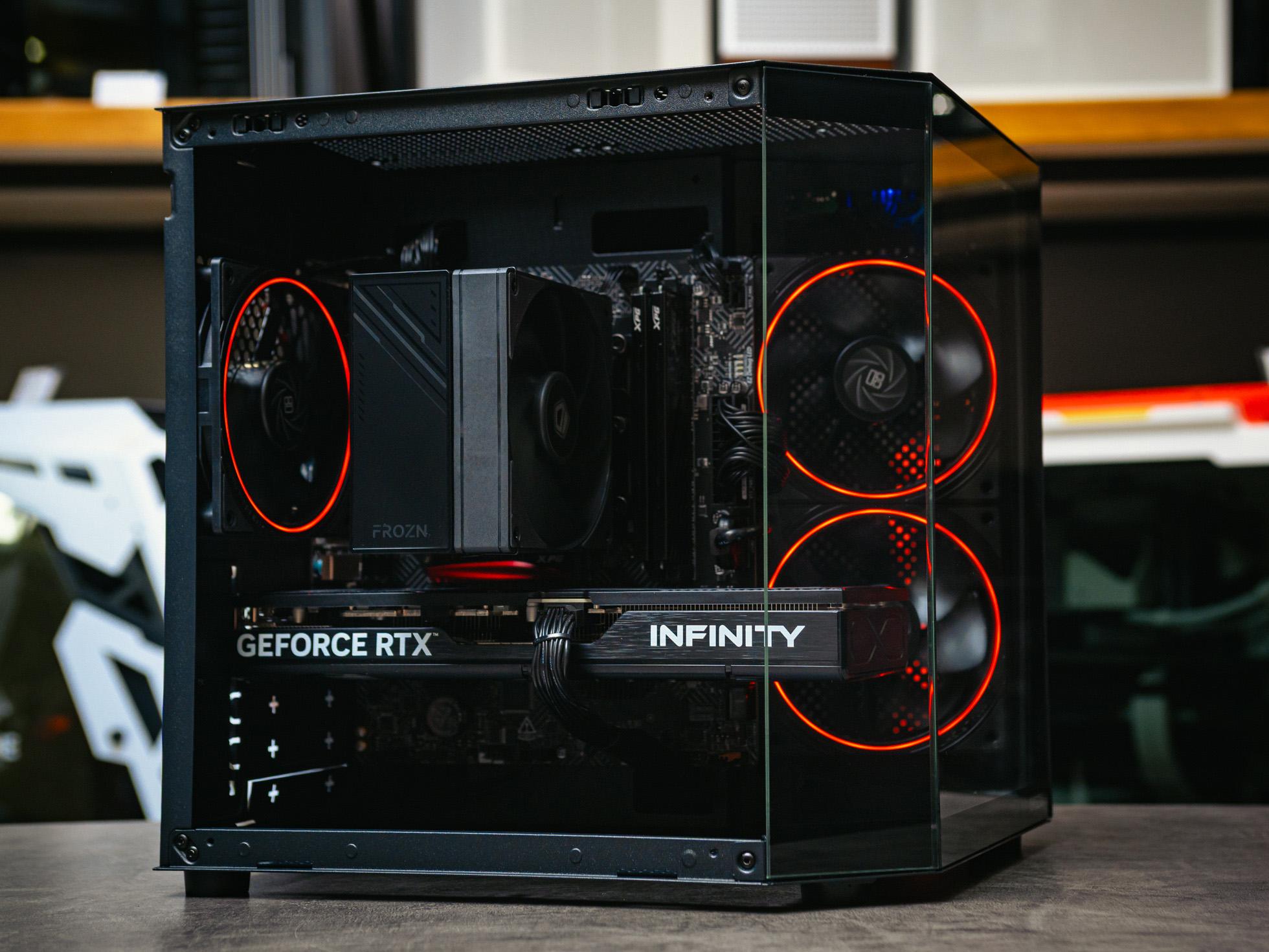 Мощный игровой компьютер в корпусе MSI Pro H610M-G  на базе процессора Ryzen 5 7500F + RTX 5070