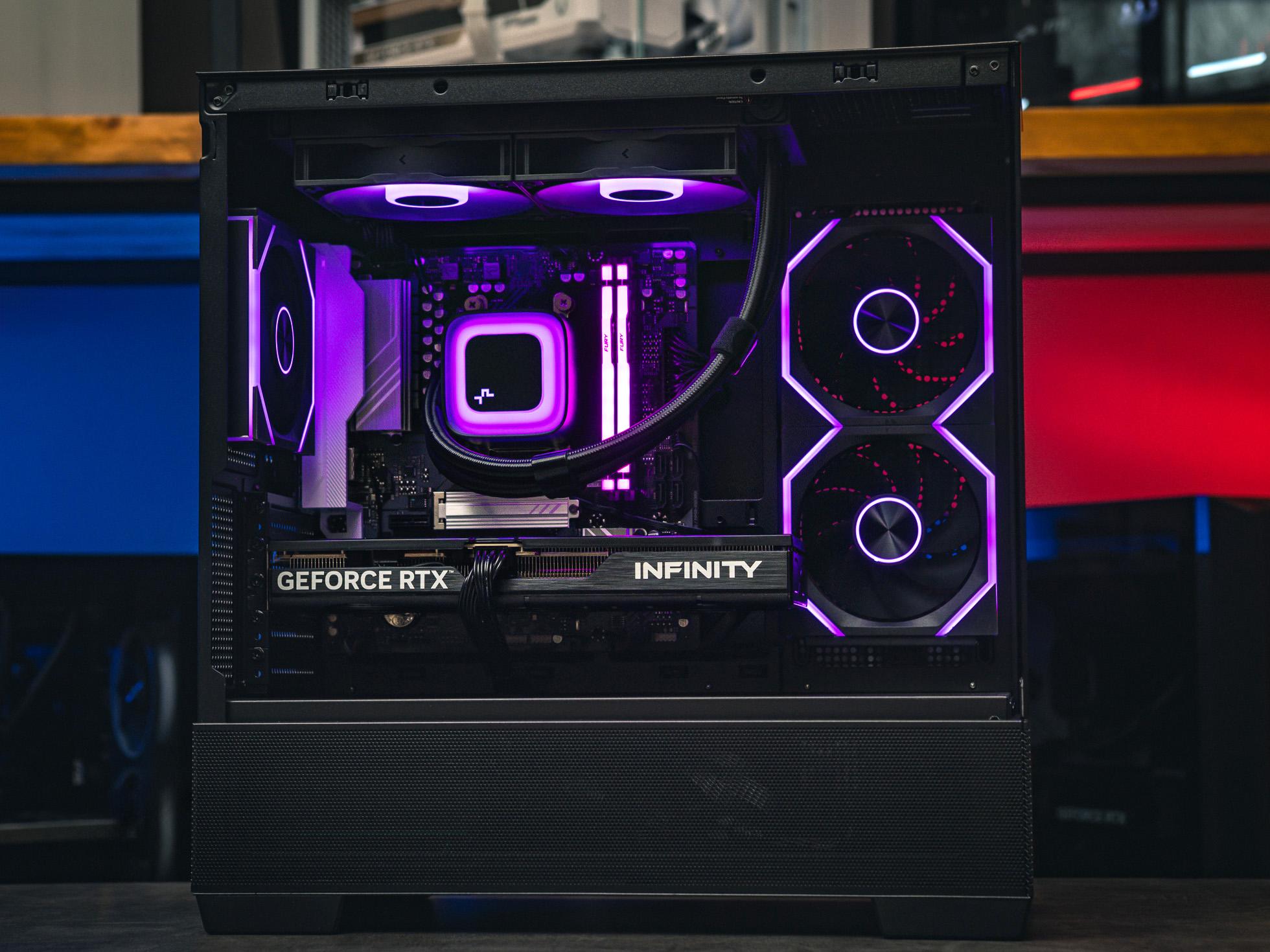 Мощный игровой компьютер в корпусе AOC CG389 Black  на базе процессора Ryzen 5 7500F + RTX 5060 TI