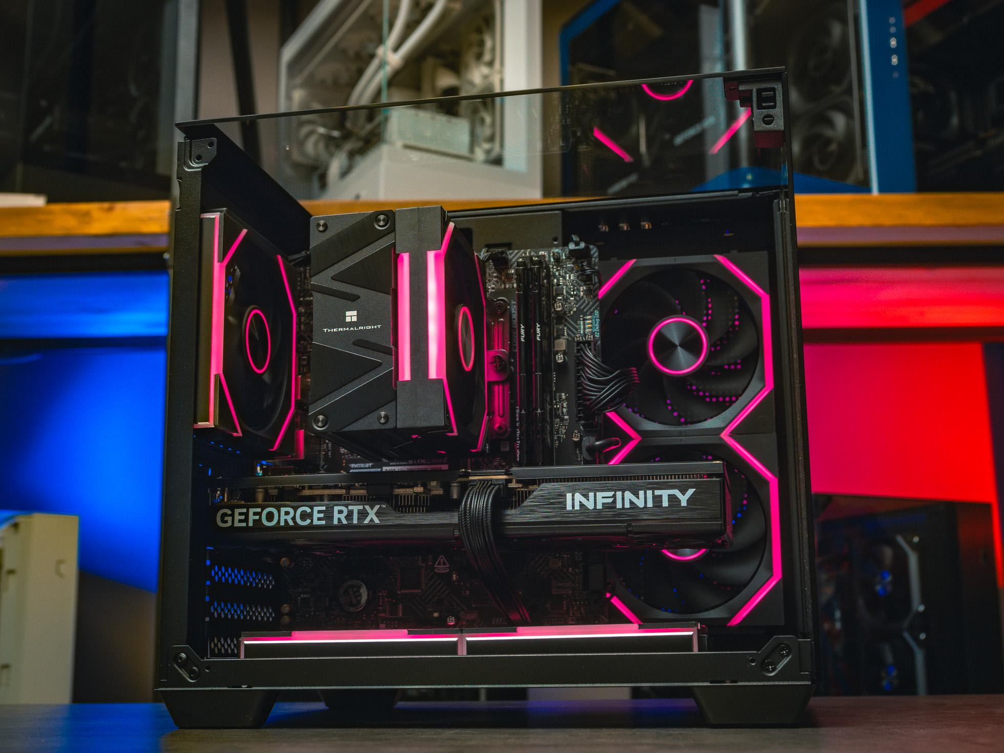 Мощный игровой компьютер в корпусе AOC CG389 Black  на базе процессора Intel core i5 14400f + RTX 5060