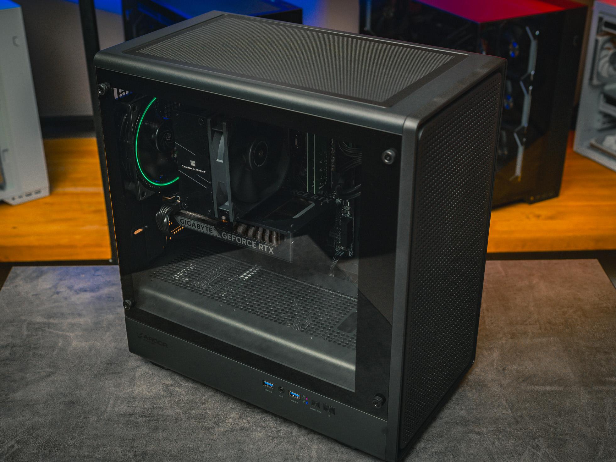 Игровой компьютер в корпусе Ginzzu V120 Black на базе процессора Intel core i5 -13400F и видеокартой RTX 4060 Ti в Custom shop