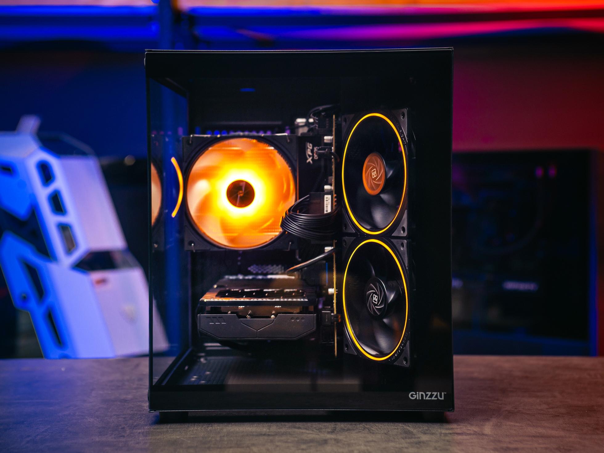 Мощный игровой компьютер в корпусе AOC CG389 Black  на базе процессора Ryzen 5 7500F + RTX 5070