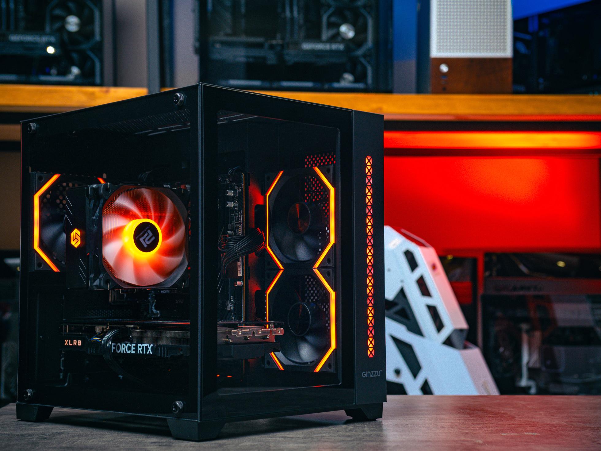 Купить игровой компьютер в корпусе Ginzzu CL410 Black  на базе процессора Ryzen 5 7400F и видеокартой MSI RTX 4060 Ventus 3x в Custom shop