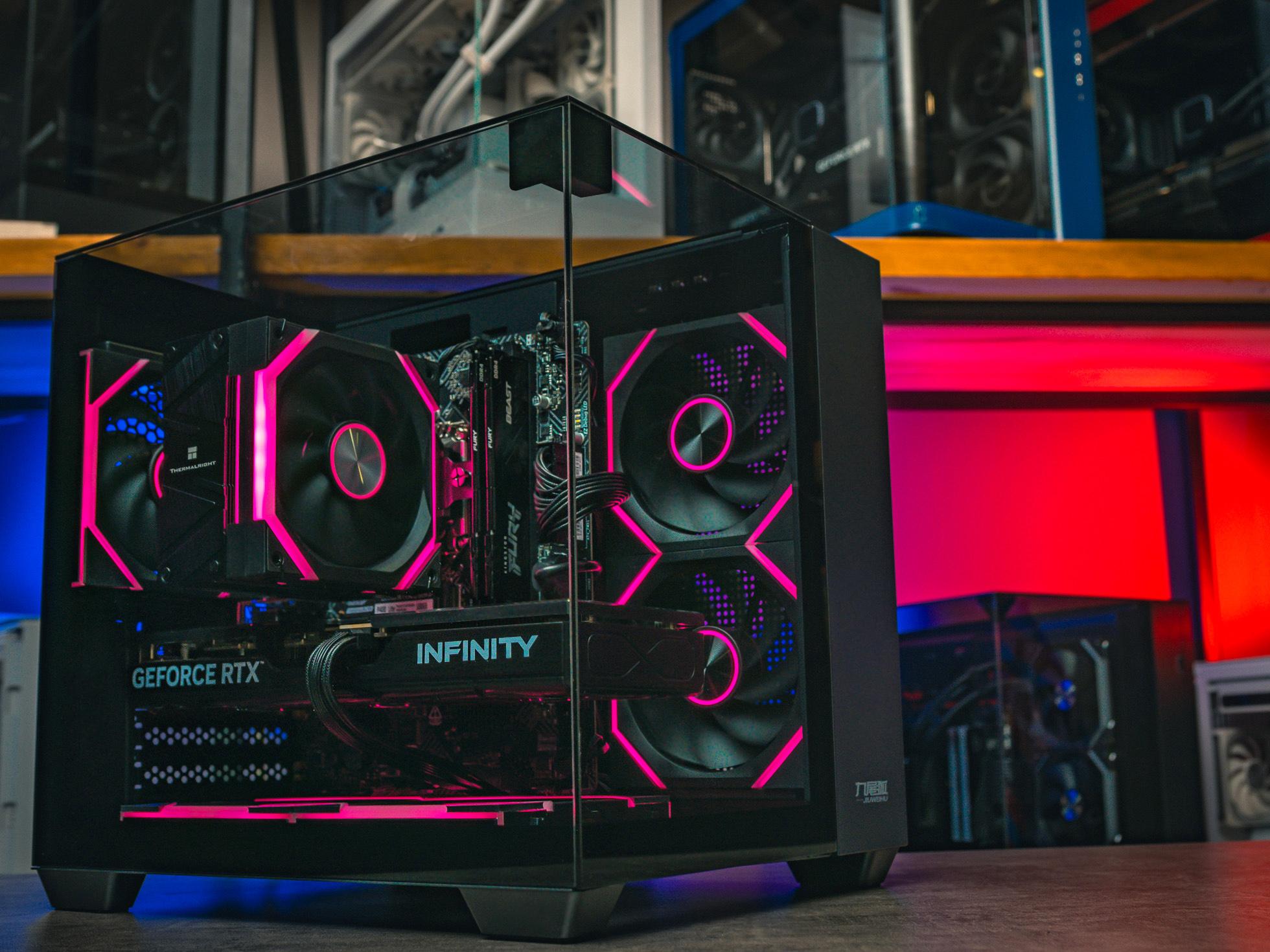 Мощный игровой компьютер в корпусе AOC CG389 Black  на базе процессора Intel core i5 14400f + RTX 5060