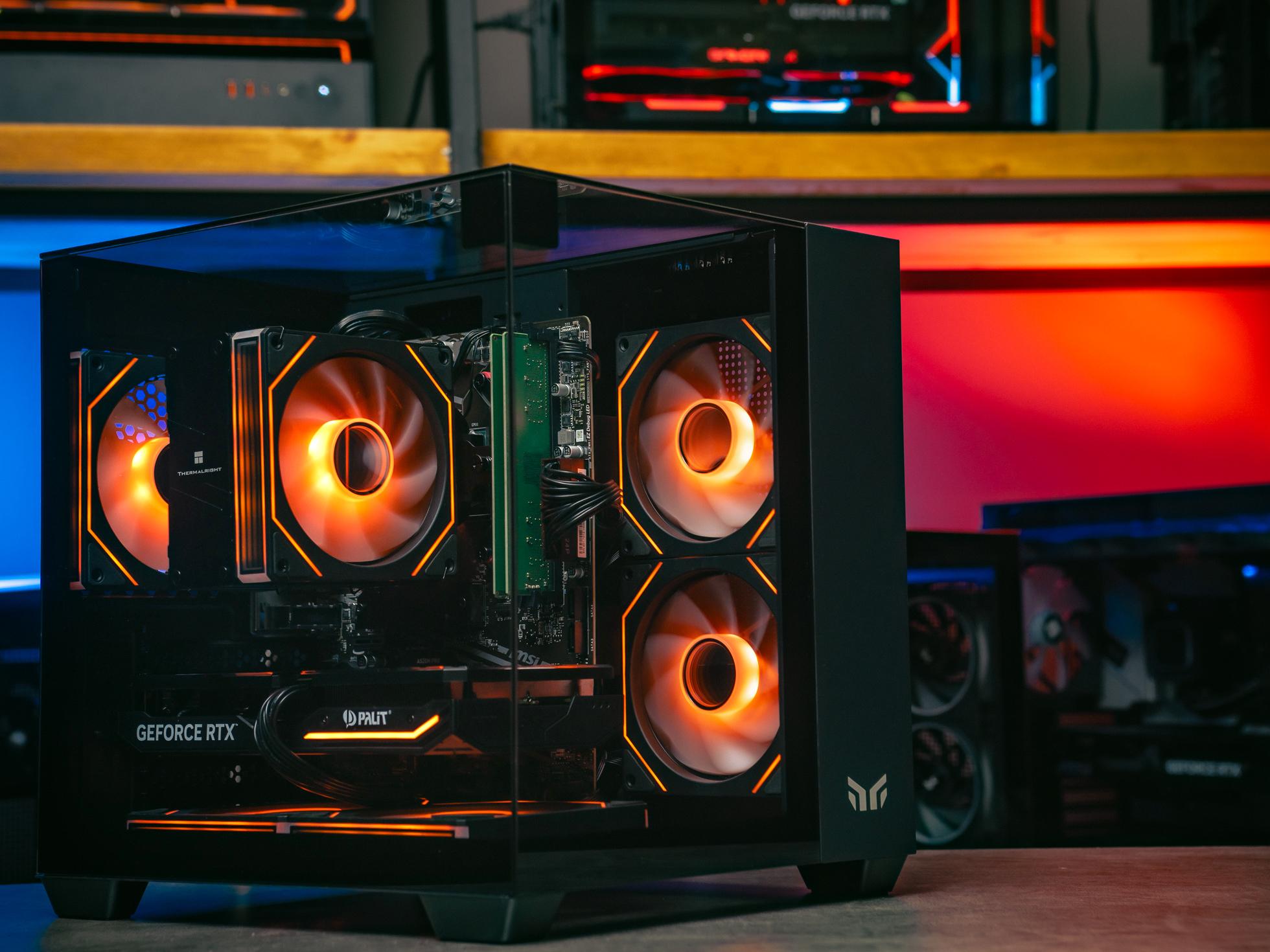 Мощный игровой компьютер в корпусе AOC CG389 Black  на базе процессора Ryzen 5 7500F + RTX 5060