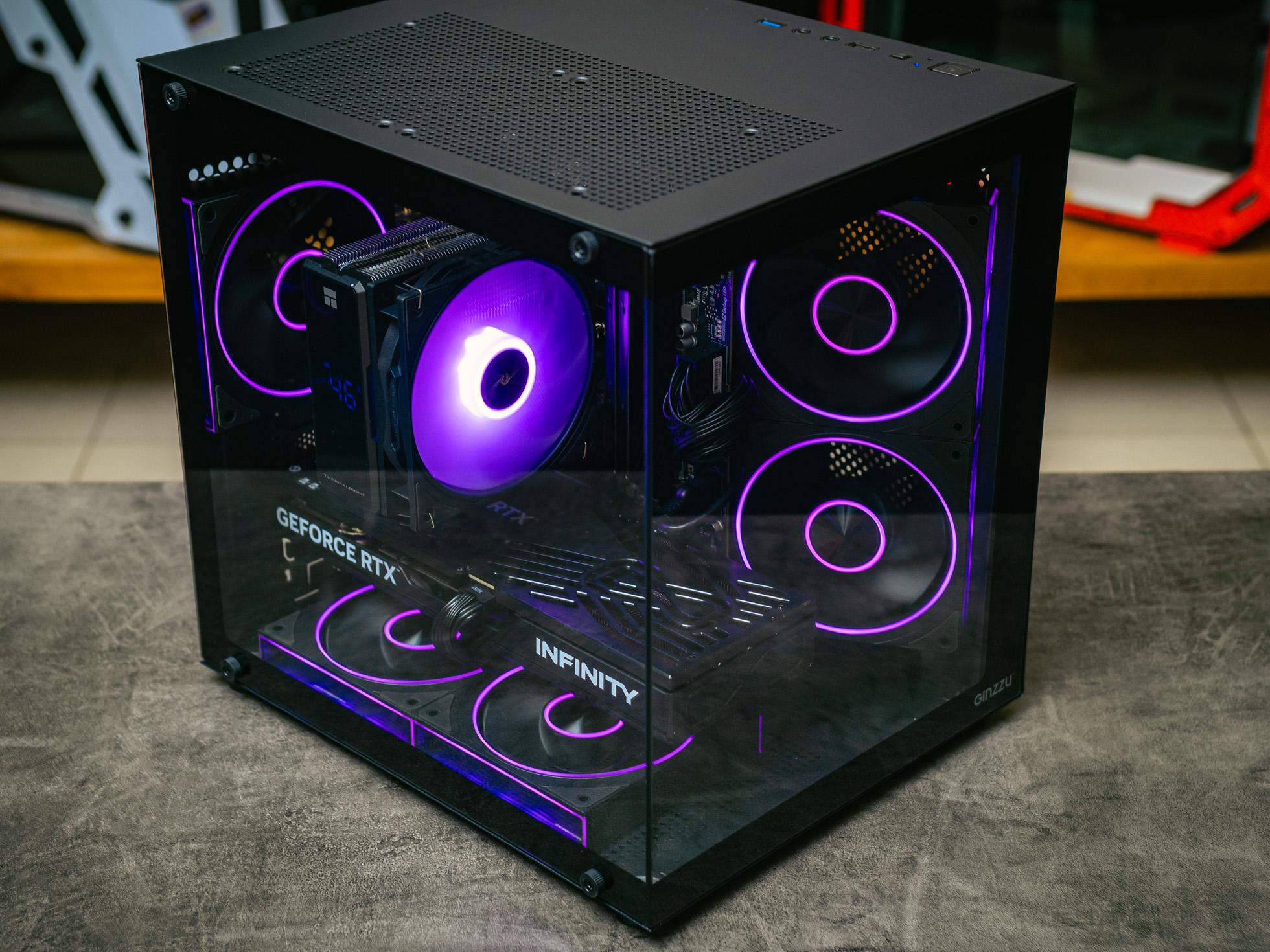Мощный игровой компьютер в корпусе AOC CG389 Black  на базе процессора Ryzen 5 7500F + RTX 5070