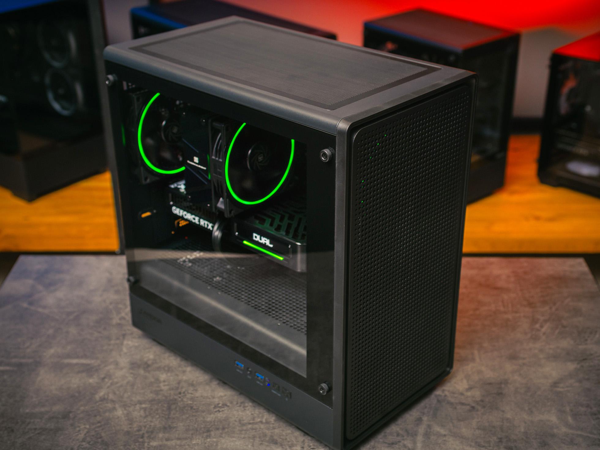 Игровой компьютер в корпусе Ginzzu V120 Black на базе процессора Intel core i5 -13400F и видеокартой RTX 4060 Ti в Custom shop