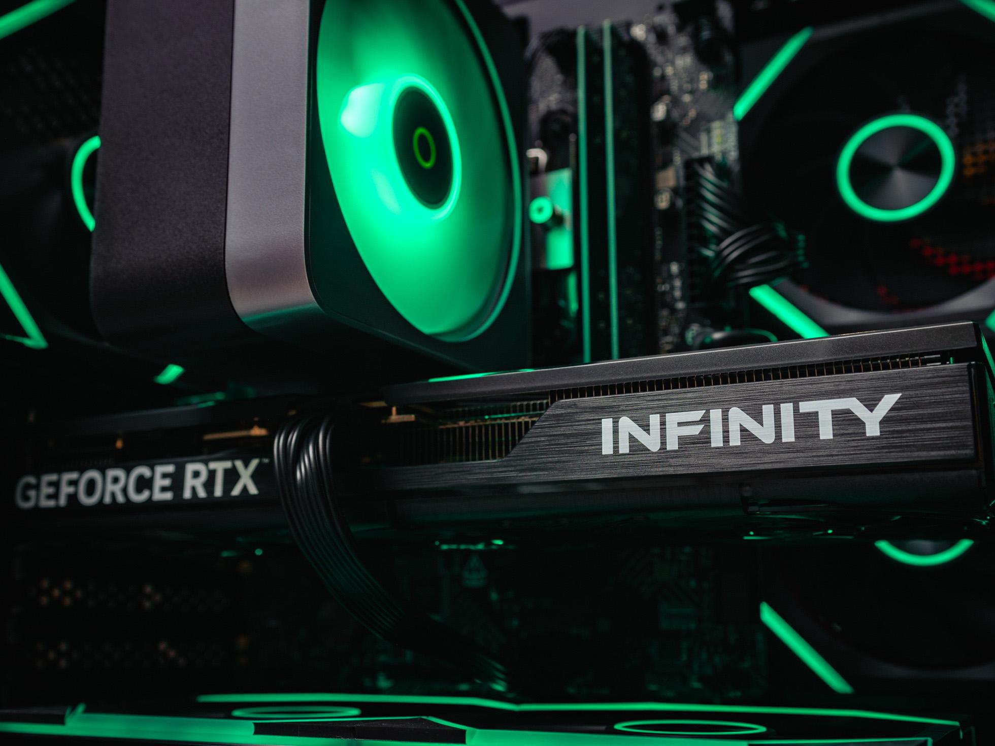 Игровой компьютер в корпусе Ginzzu V120 Black на базе процессора Intel core i5 -13400F и видеокартой RTX 4060 Ti в Custom shop